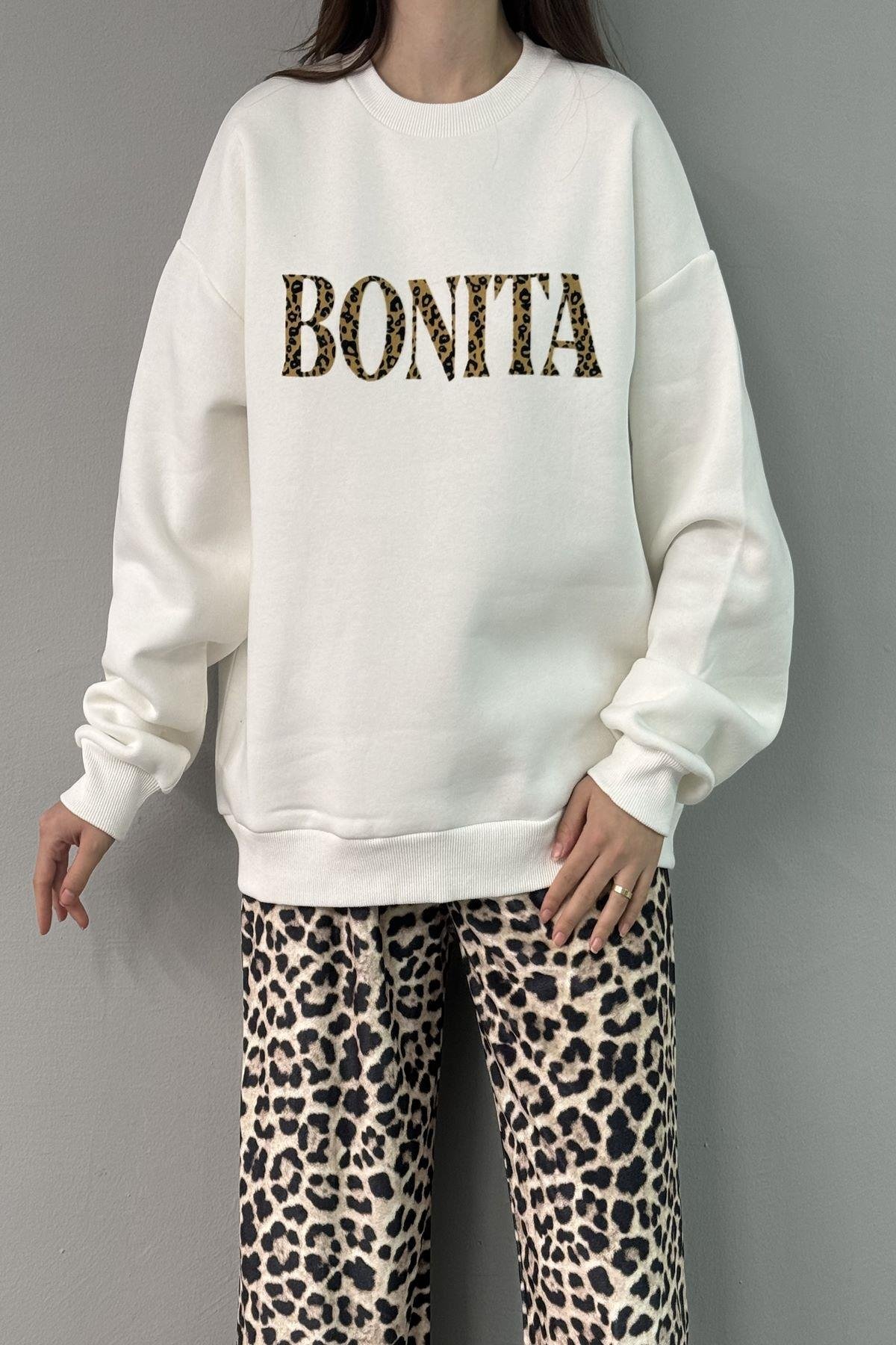 BASKI DETAYLI SWEATSHIRT