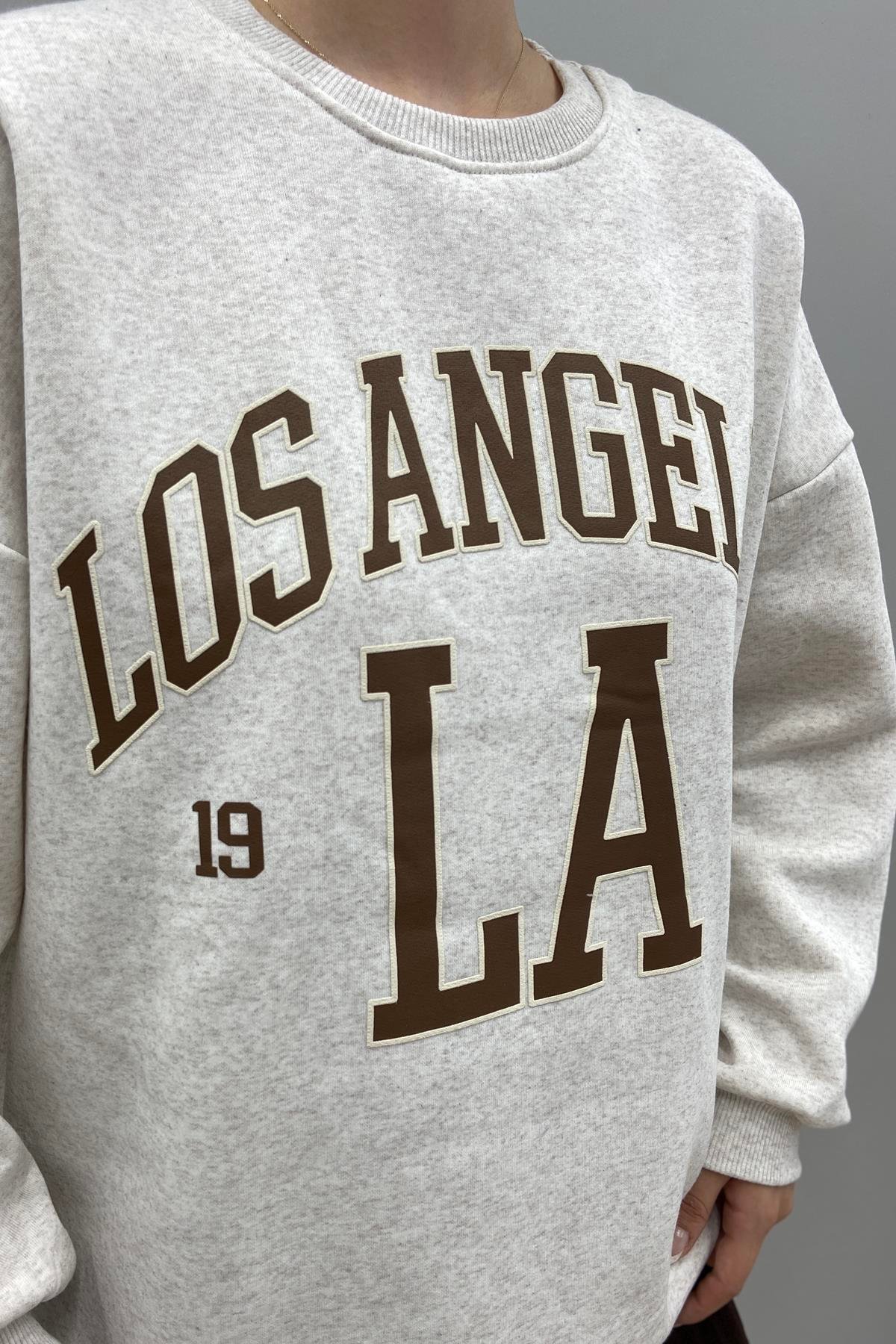 BASKI DETAYLI SWEATSHIRT