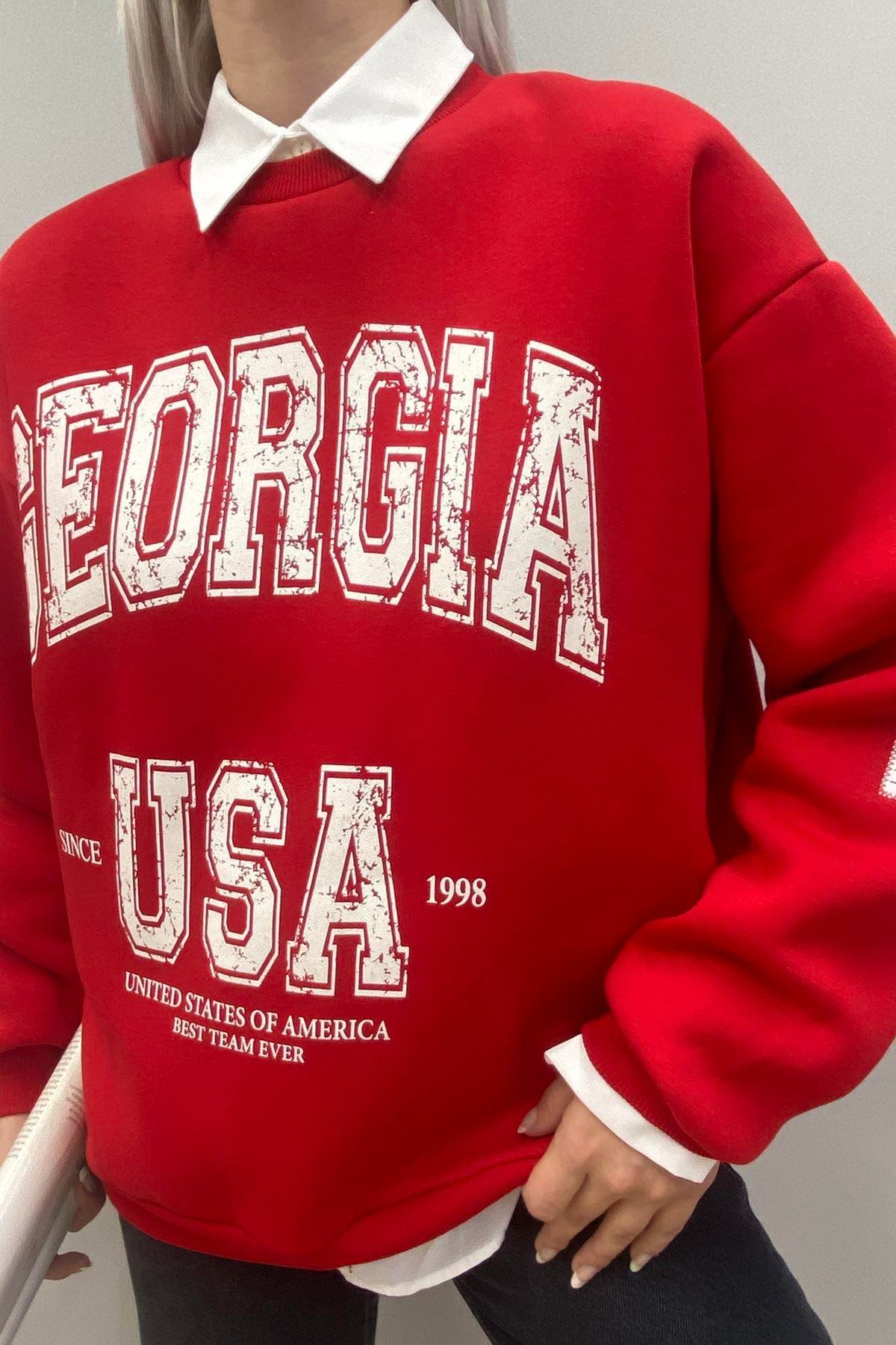 BASKI DETAYLI SWEATSHIRT