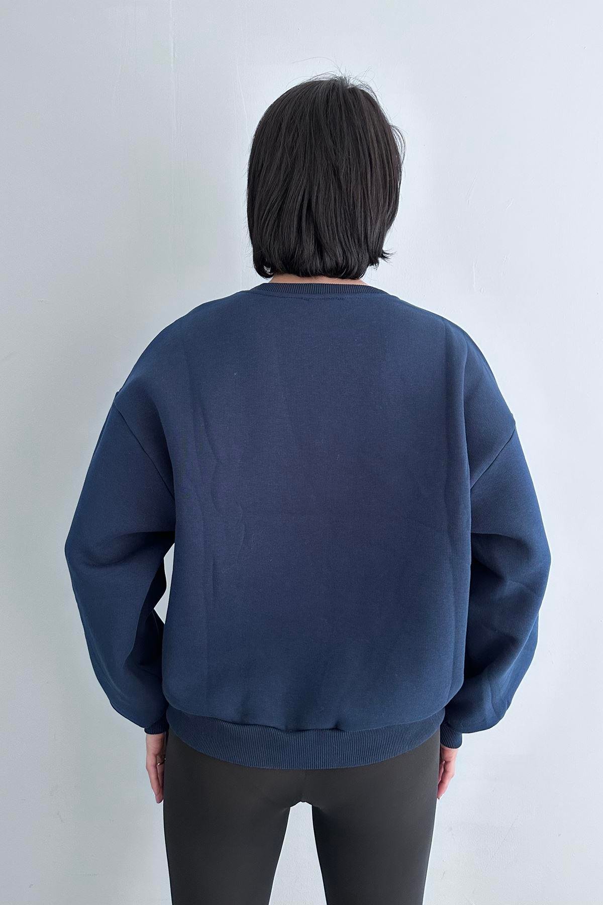 BASKI DETAYLI SWEATSHIRT