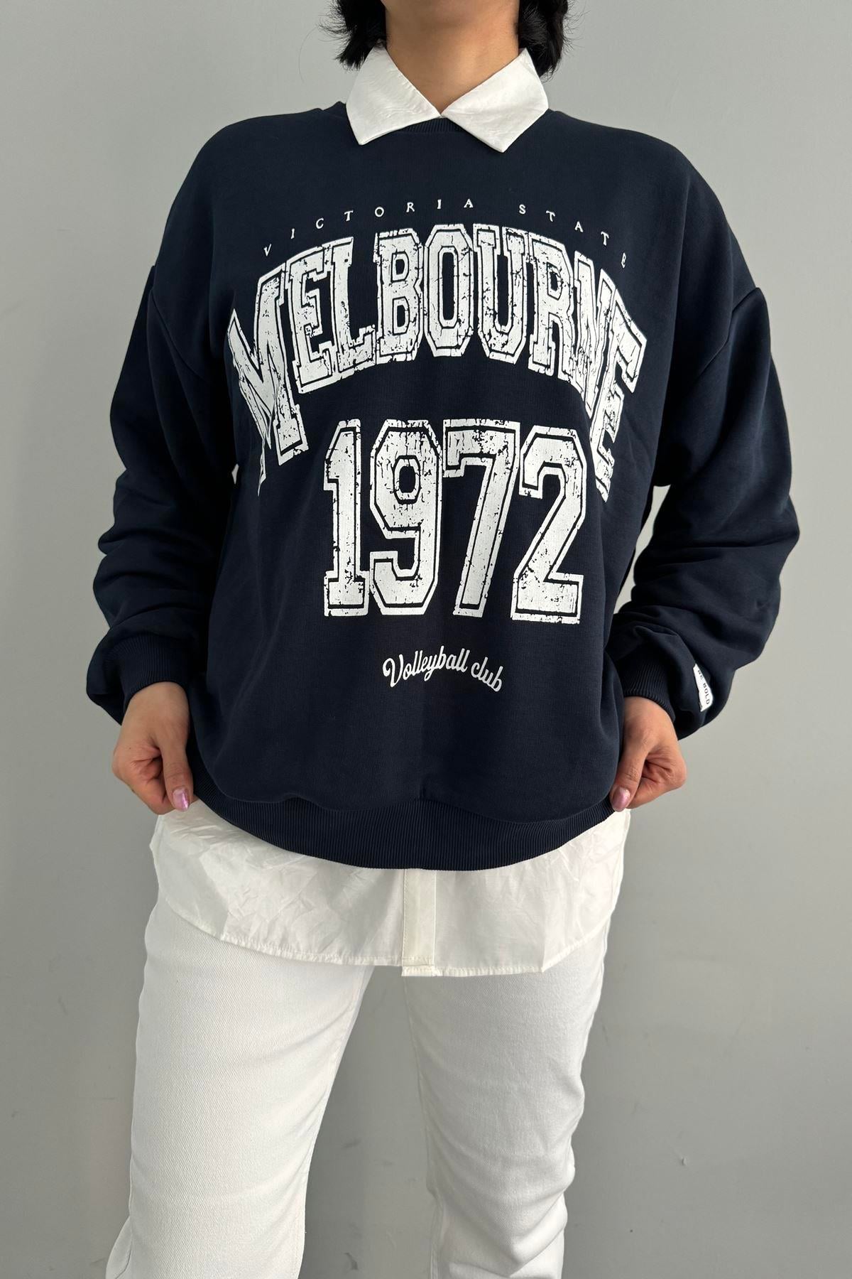 BASKI DETAYLI SWEATSHIRT