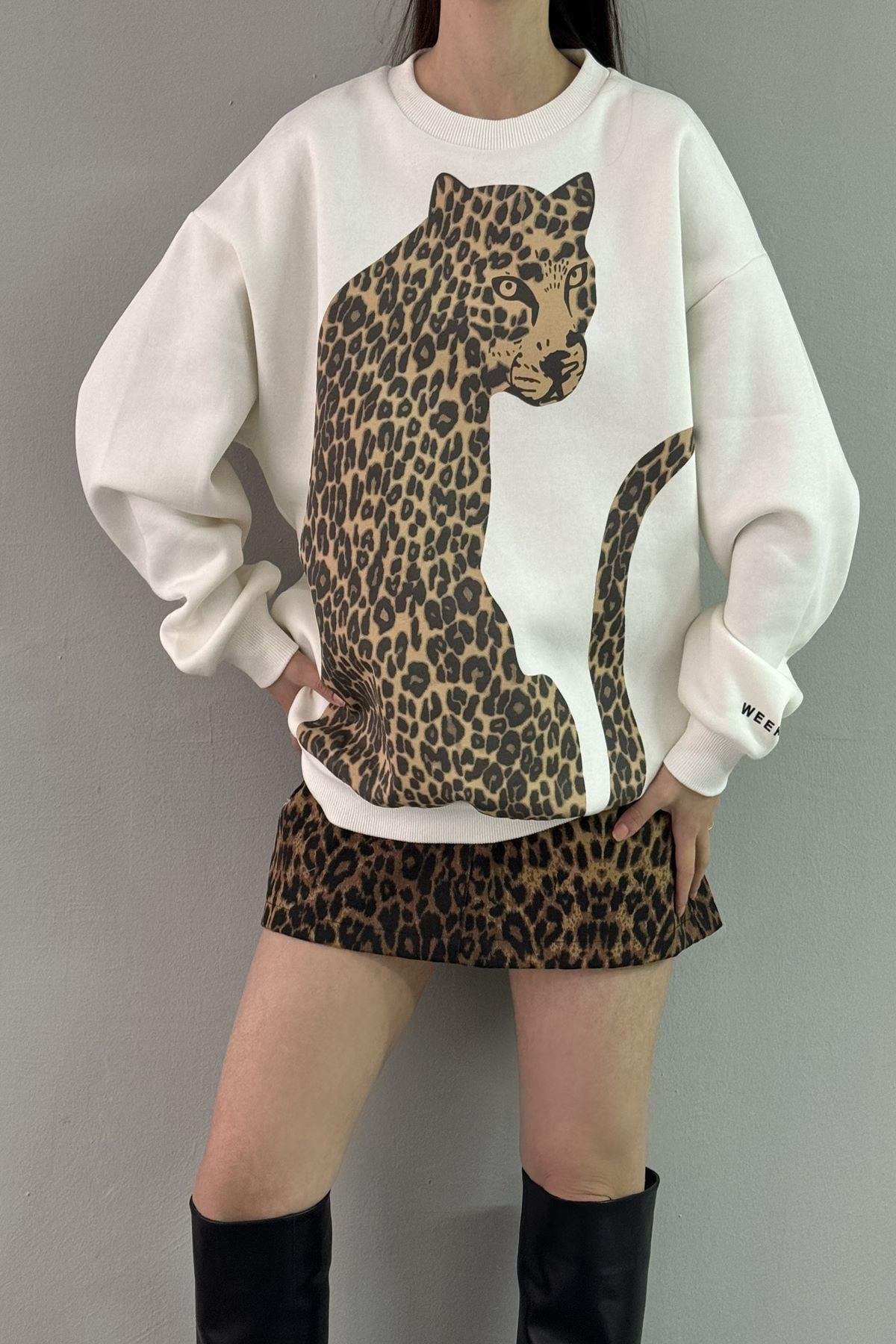 BASKI DETAYLI SWEATSHIRT