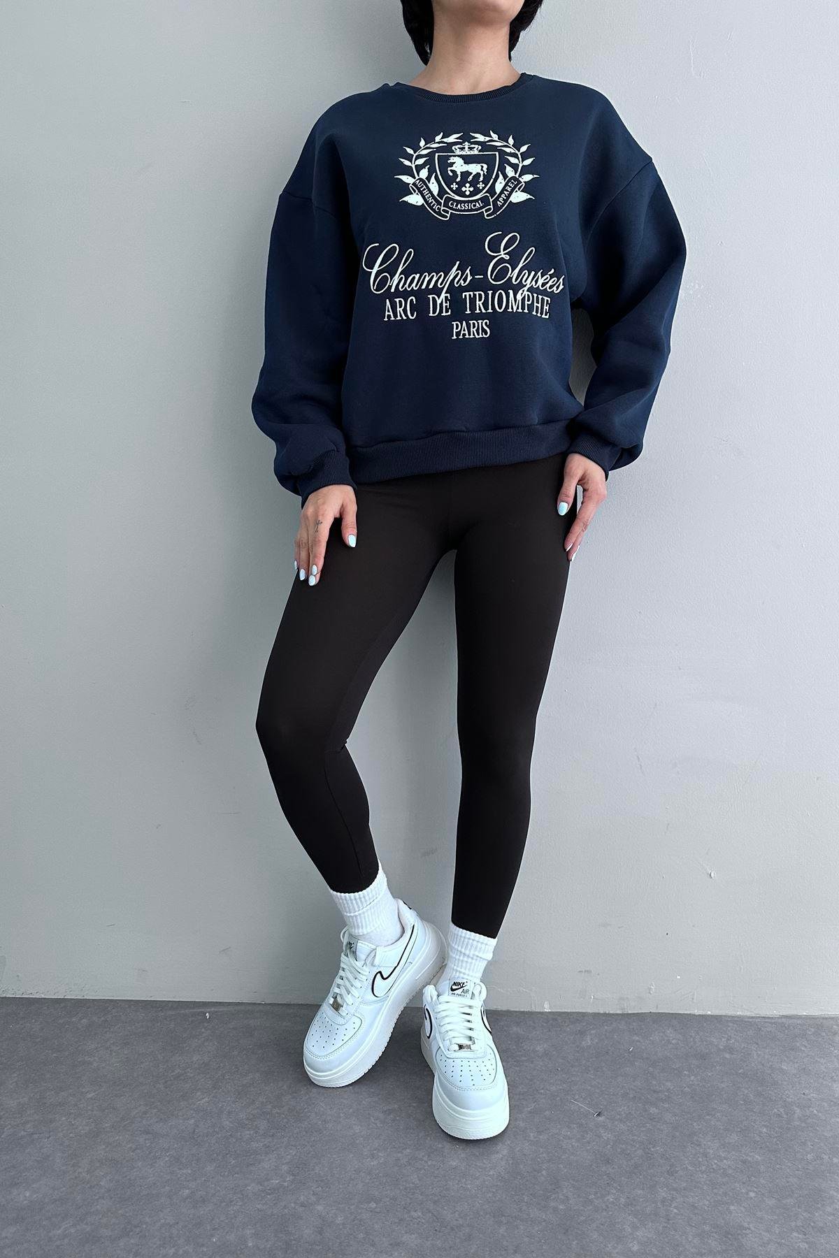 BASKI DETAYLI SWEATSHIRT