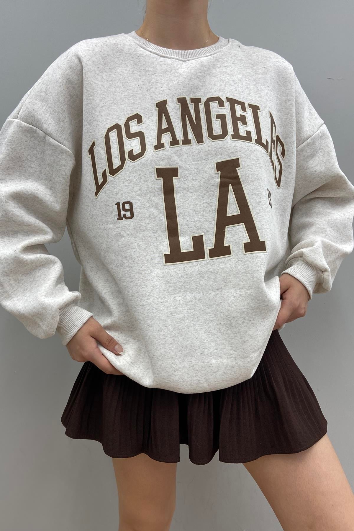 BASKI DETAYLI SWEATSHIRT