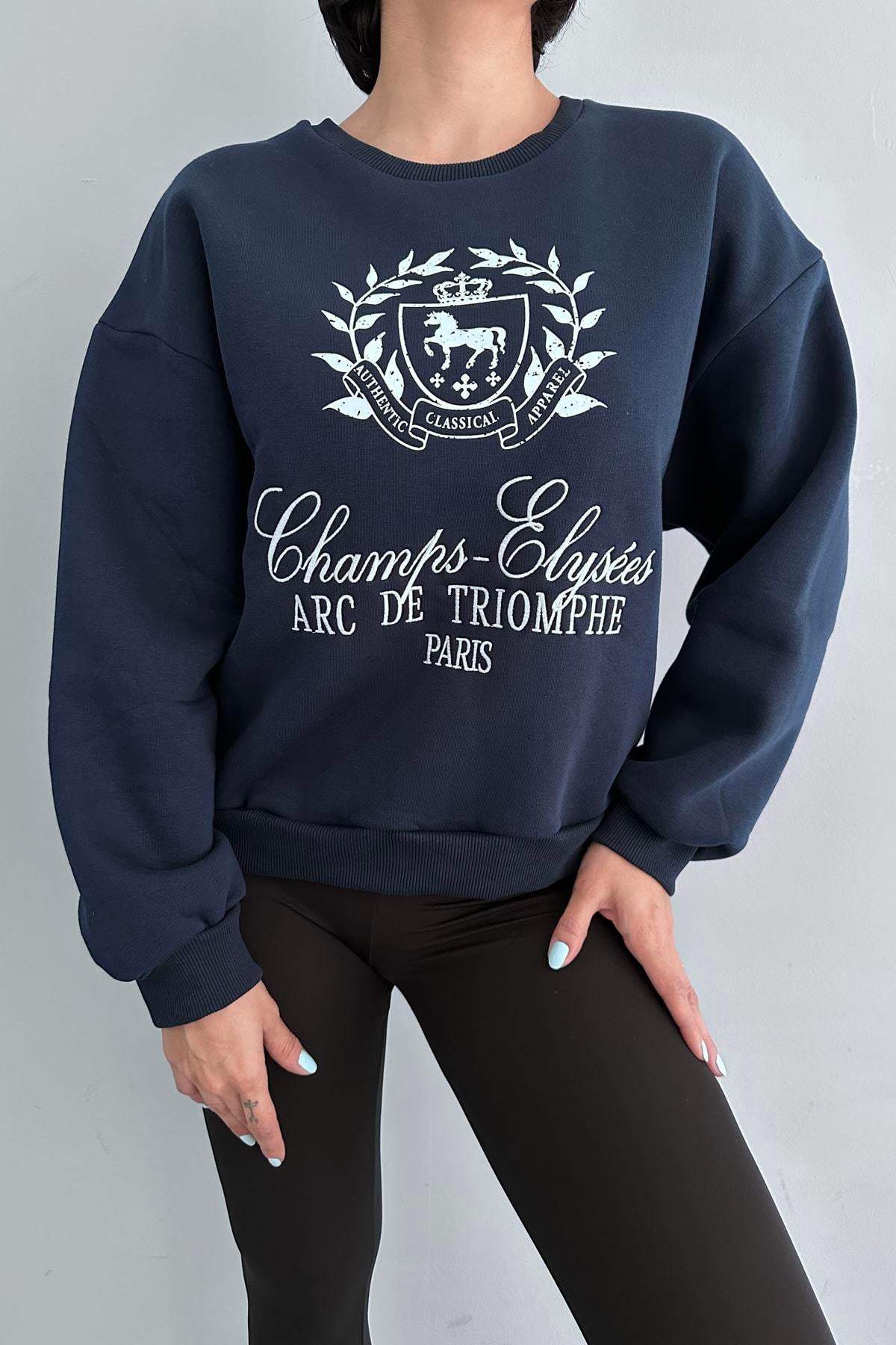 BASKI DETAYLI SWEATSHIRT