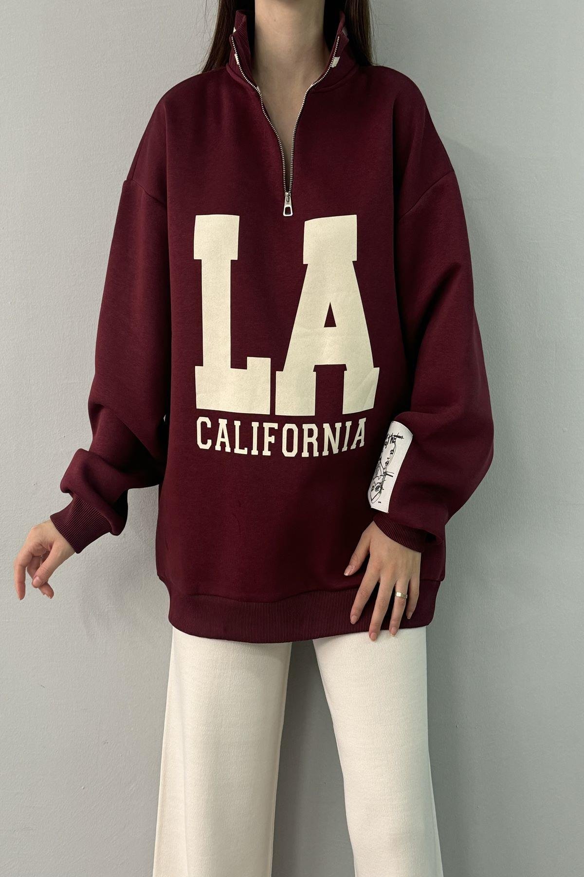 BASKI VE ETİKET DETAYLI SWEATSHIRT