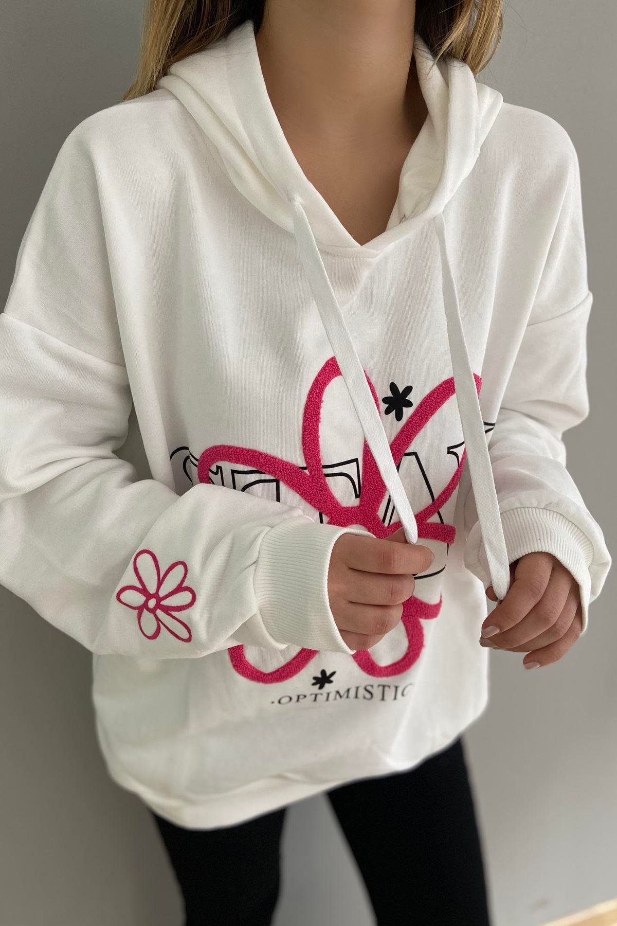 BASKI VE NAKIŞ DETAYLI SWEAT