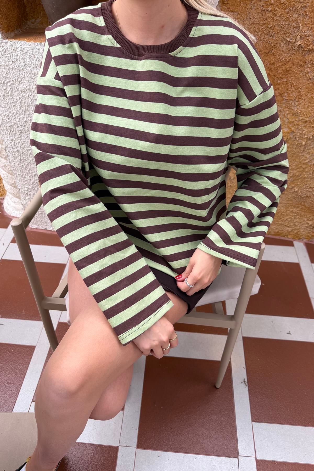 BİSİKLET ÇİZGİ DETAY SWEAT