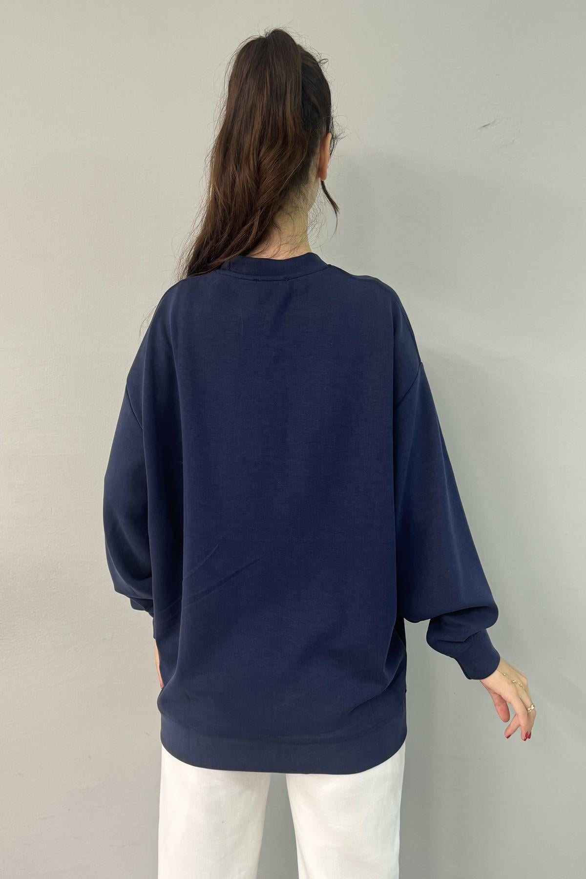 BİSİKLET YAKA MODAL SWEATSHIRT