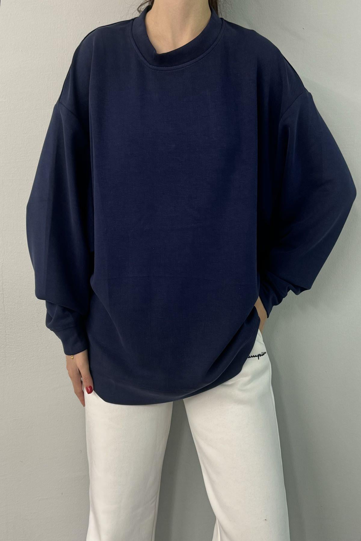 BİSİKLET YAKA MODAL SWEATSHIRT