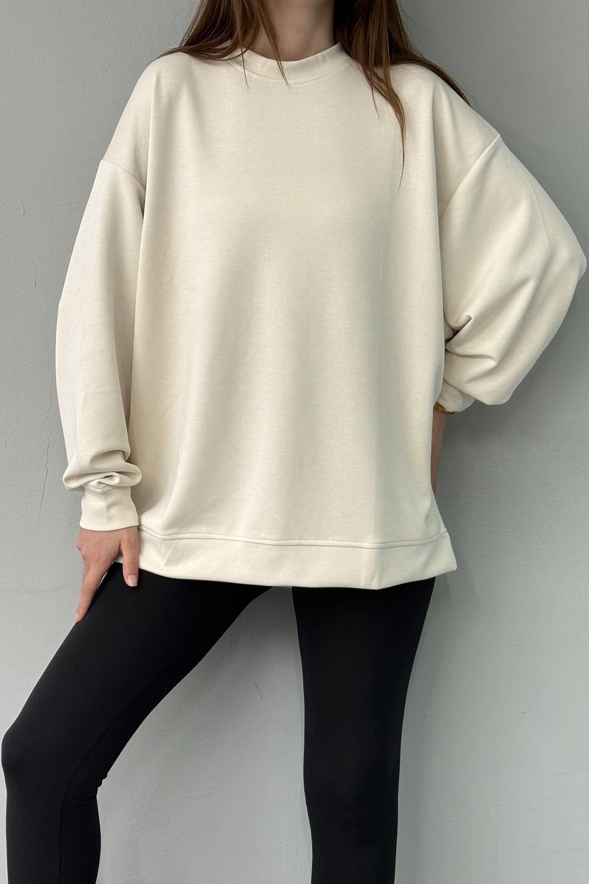 BİSİKLET YAKA MODAL SWEATSHIRT