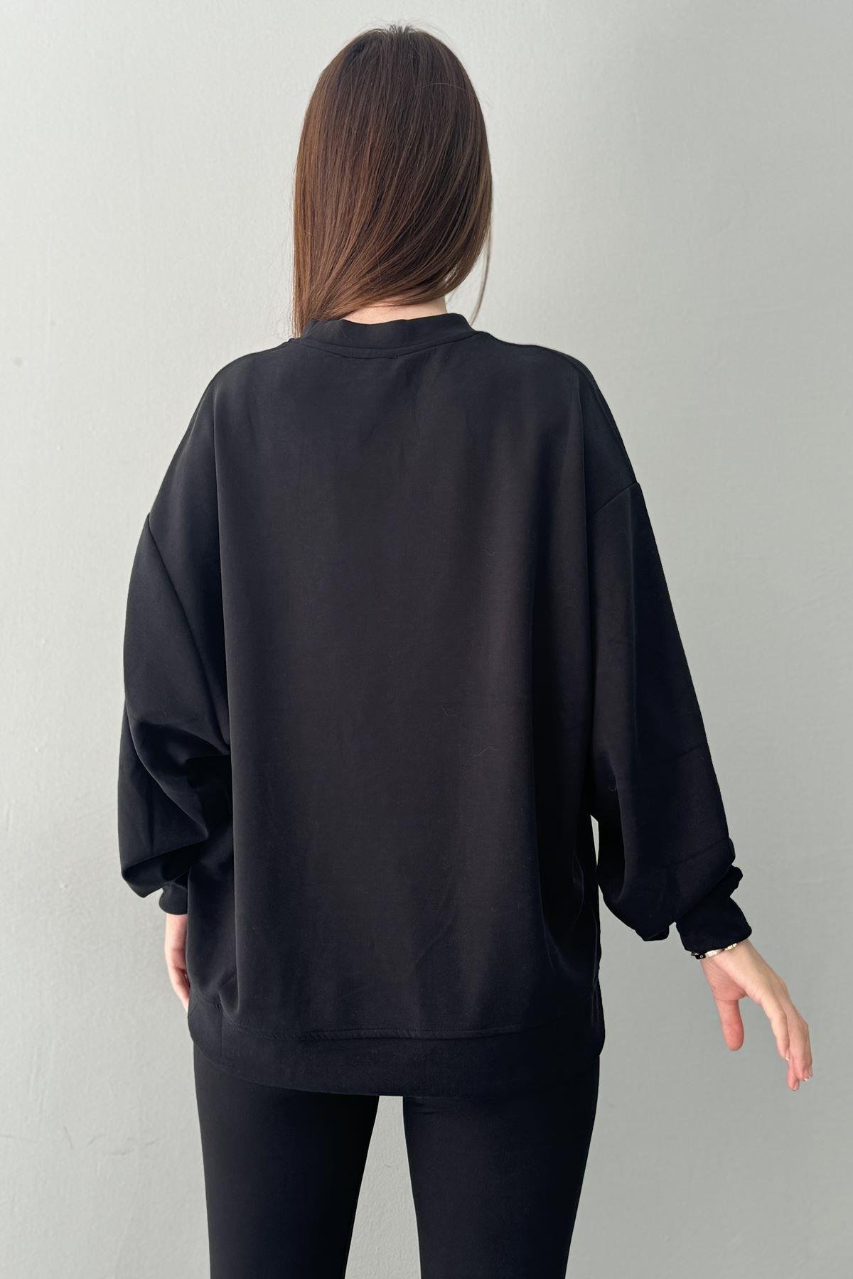 BİSİKLET YAKA MODAL SWEATSHIRT