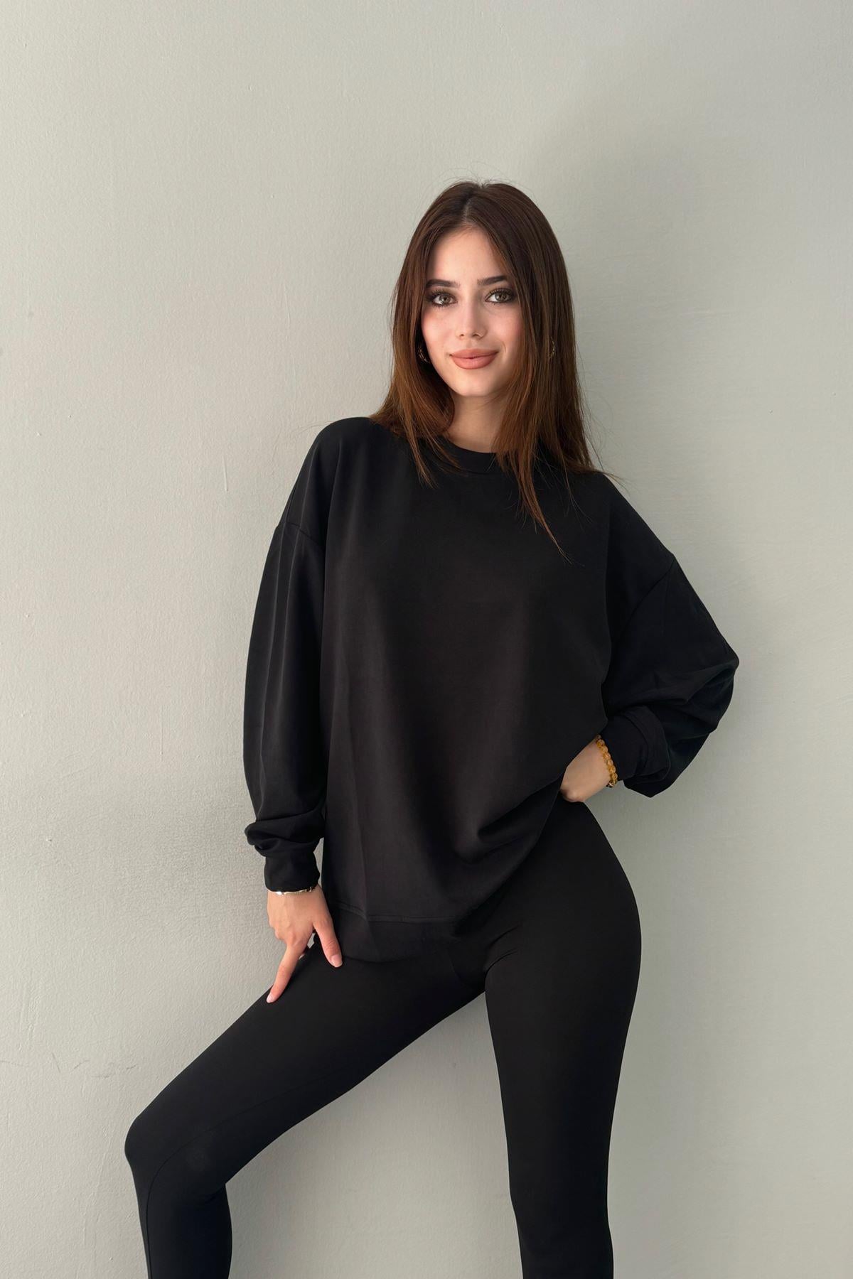 BİSİKLET YAKA MODAL SWEATSHIRT