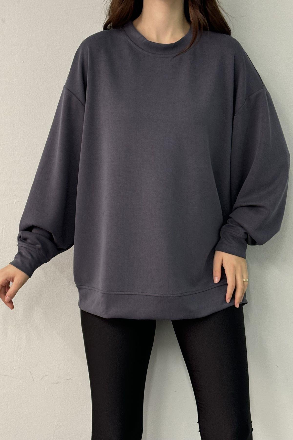 BİSİKLET YAKA MODAL SWEATSHIRT