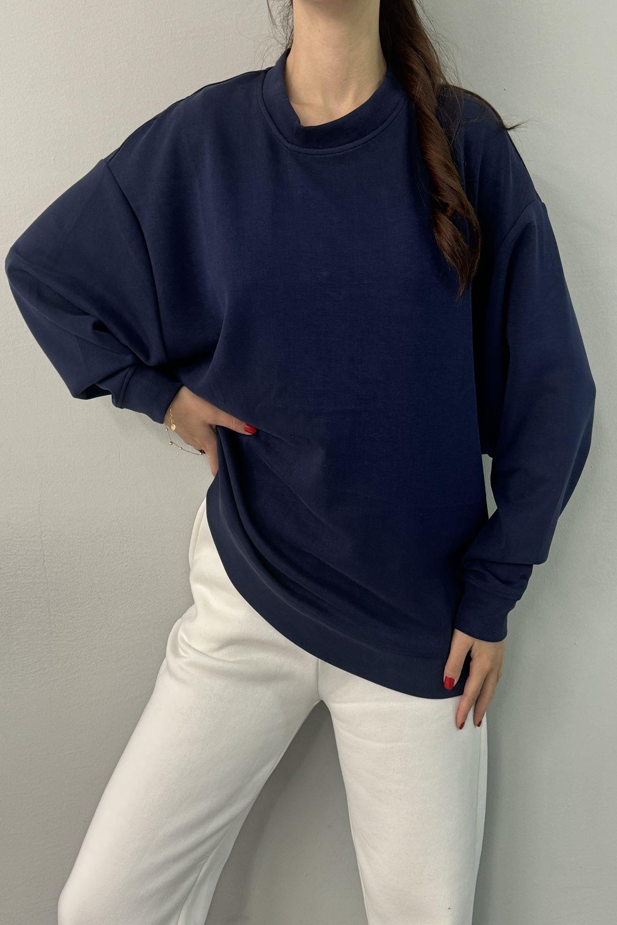 BİSİKLET YAKA MODAL SWEATSHIRT