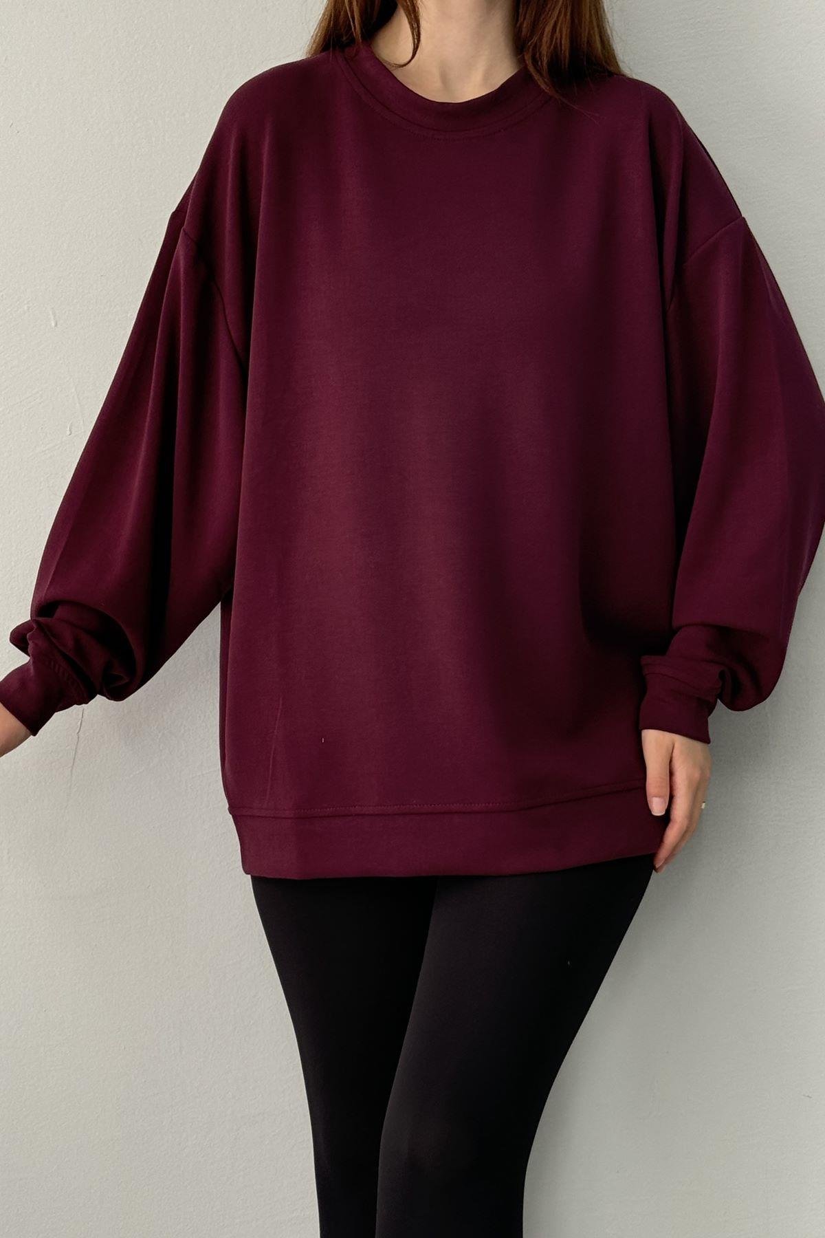 BİSİKLET YAKA MODAL SWEATSHIRT
