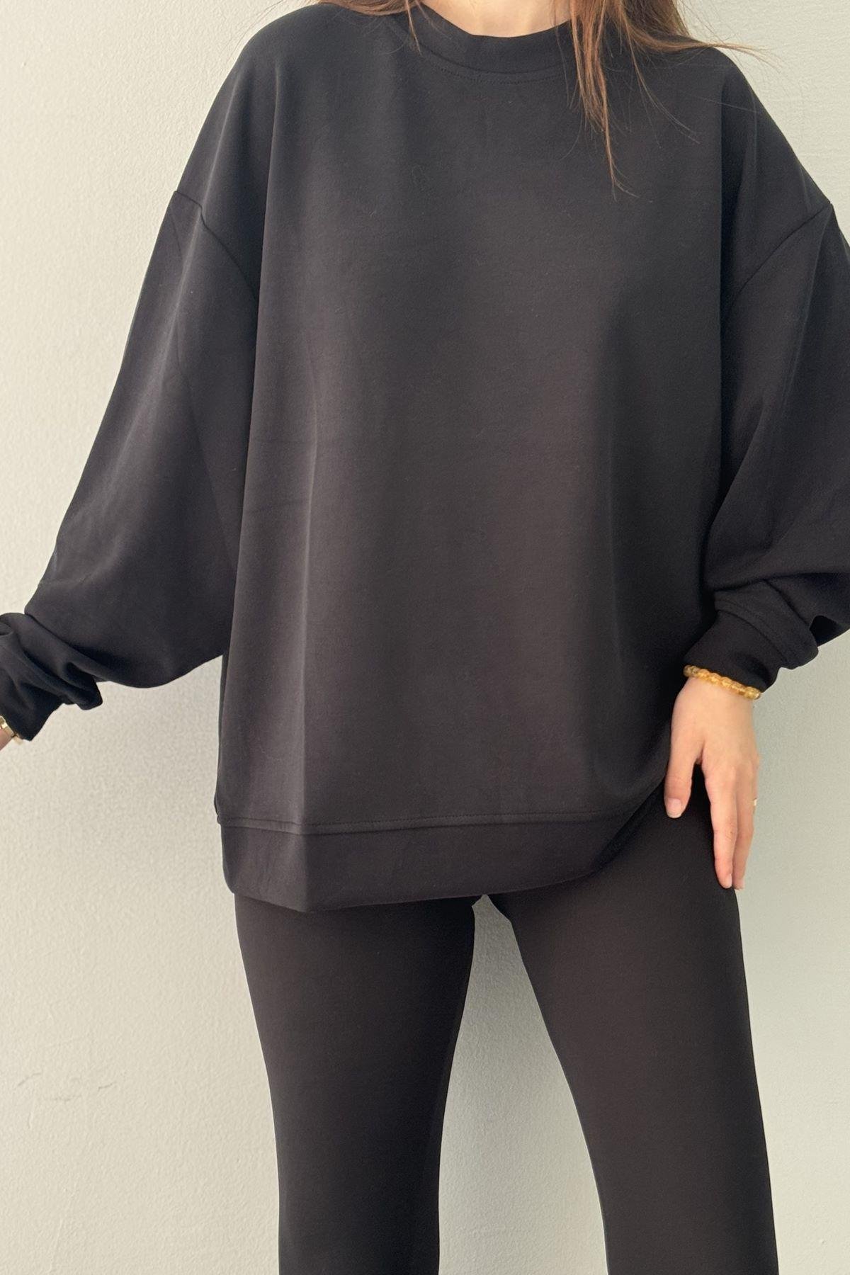 BİSİKLET YAKA MODAL SWEATSHIRT