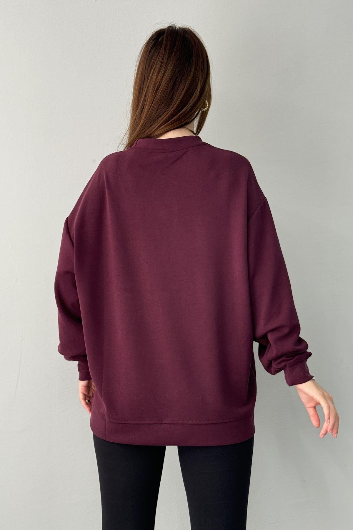 BİSİKLET YAKA MODAL SWEATSHIRT