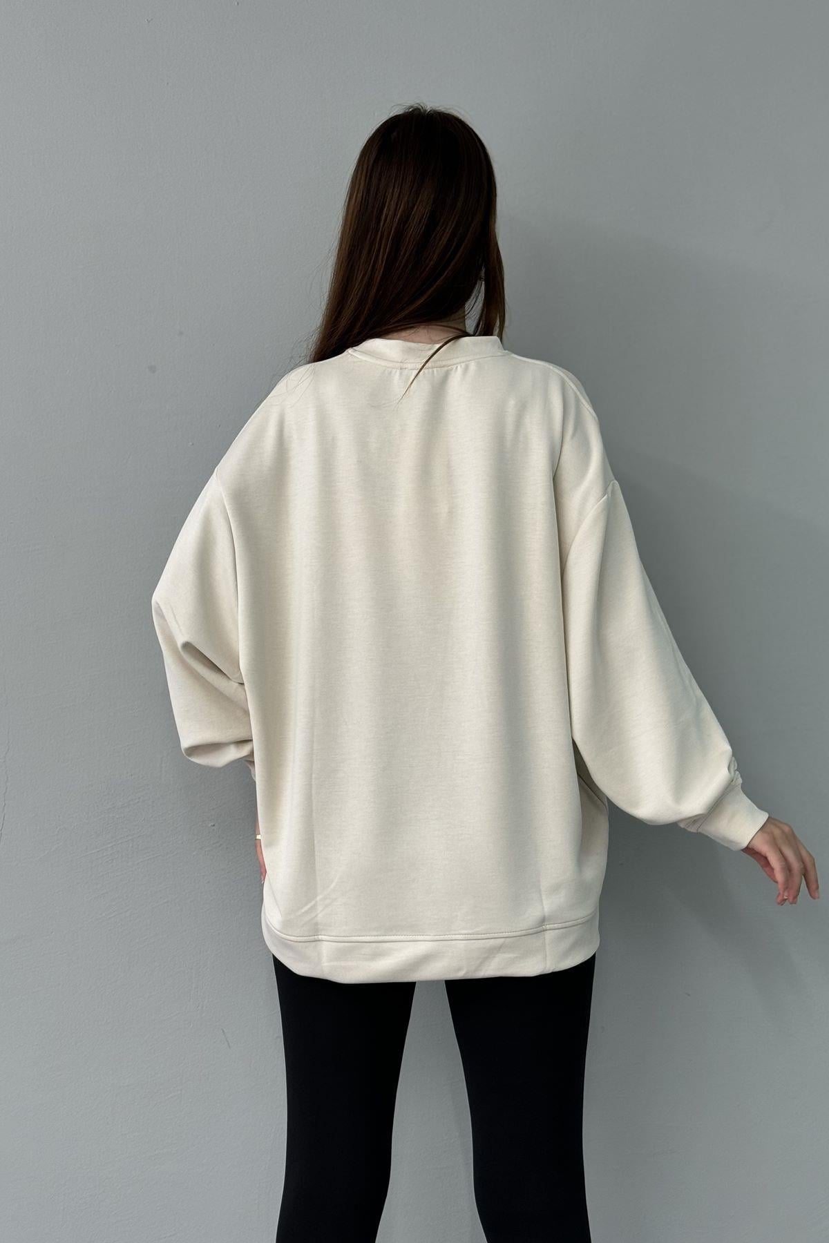 BİSİKLET YAKA MODAL SWEATSHIRT