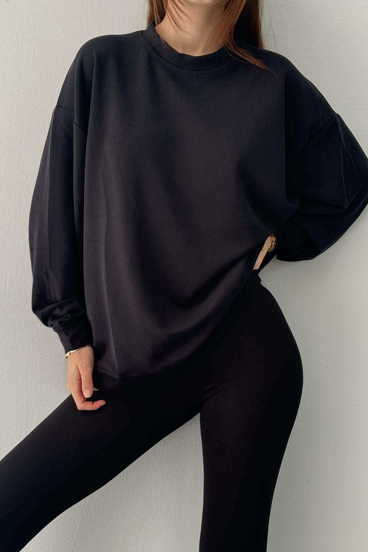 BİSİKLET YAKA MODAL SWEATSHIRT