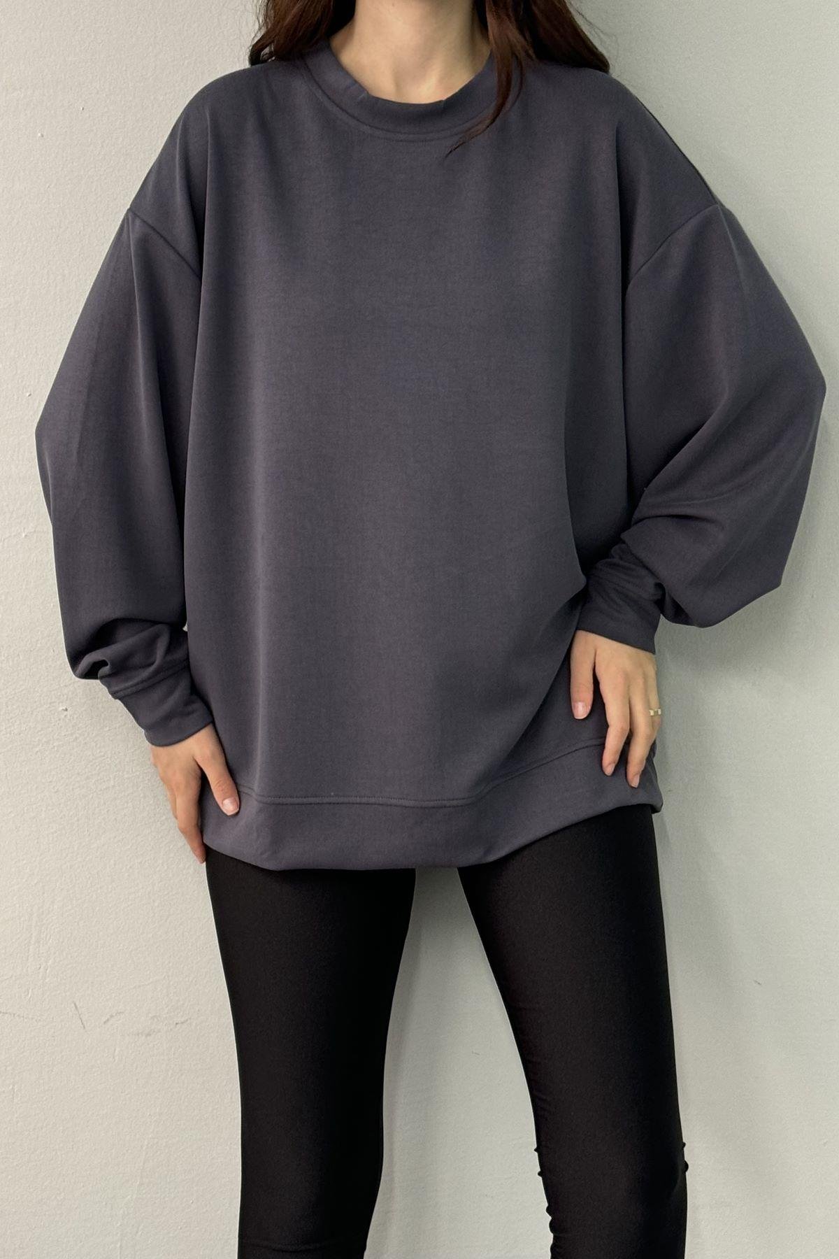 BİSİKLET YAKA MODAL SWEATSHIRT