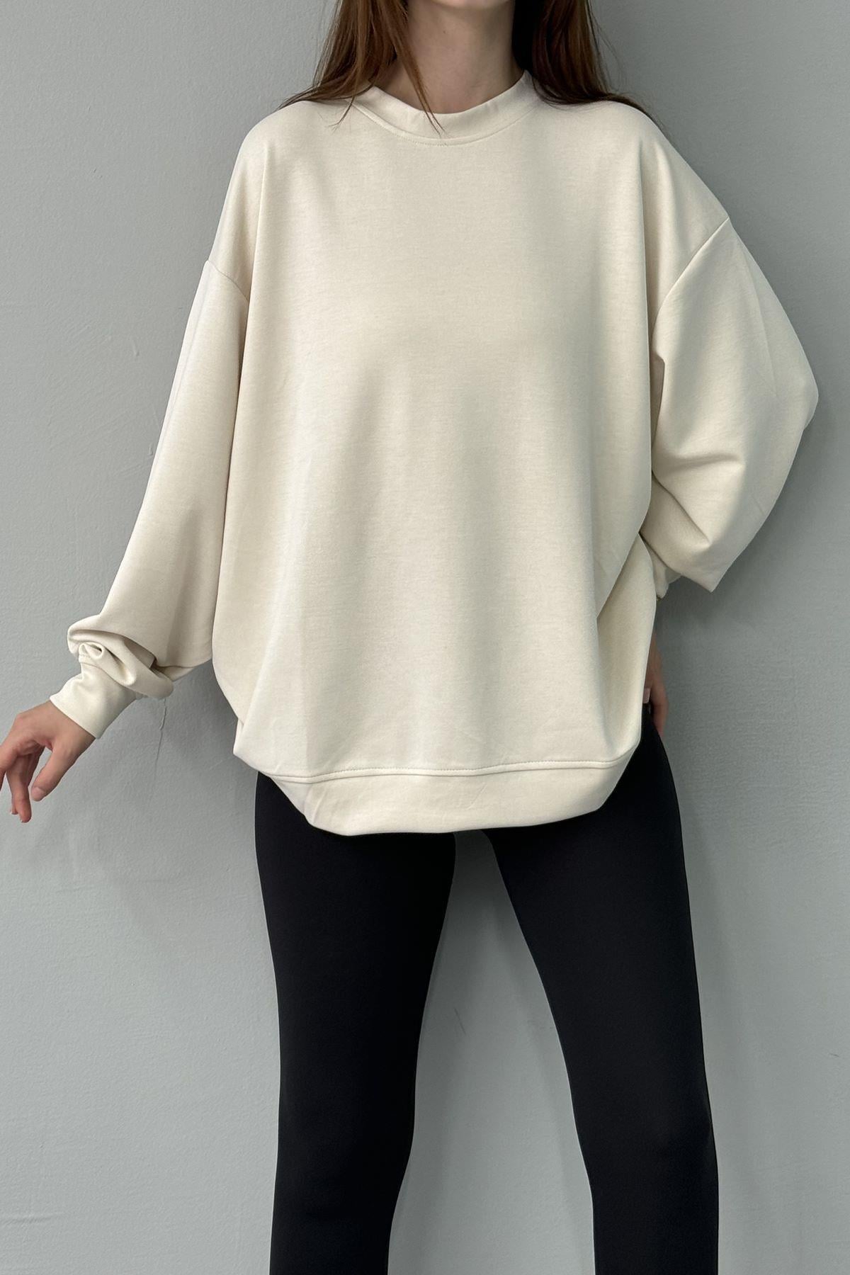 BİSİKLET YAKA MODAL SWEATSHIRT