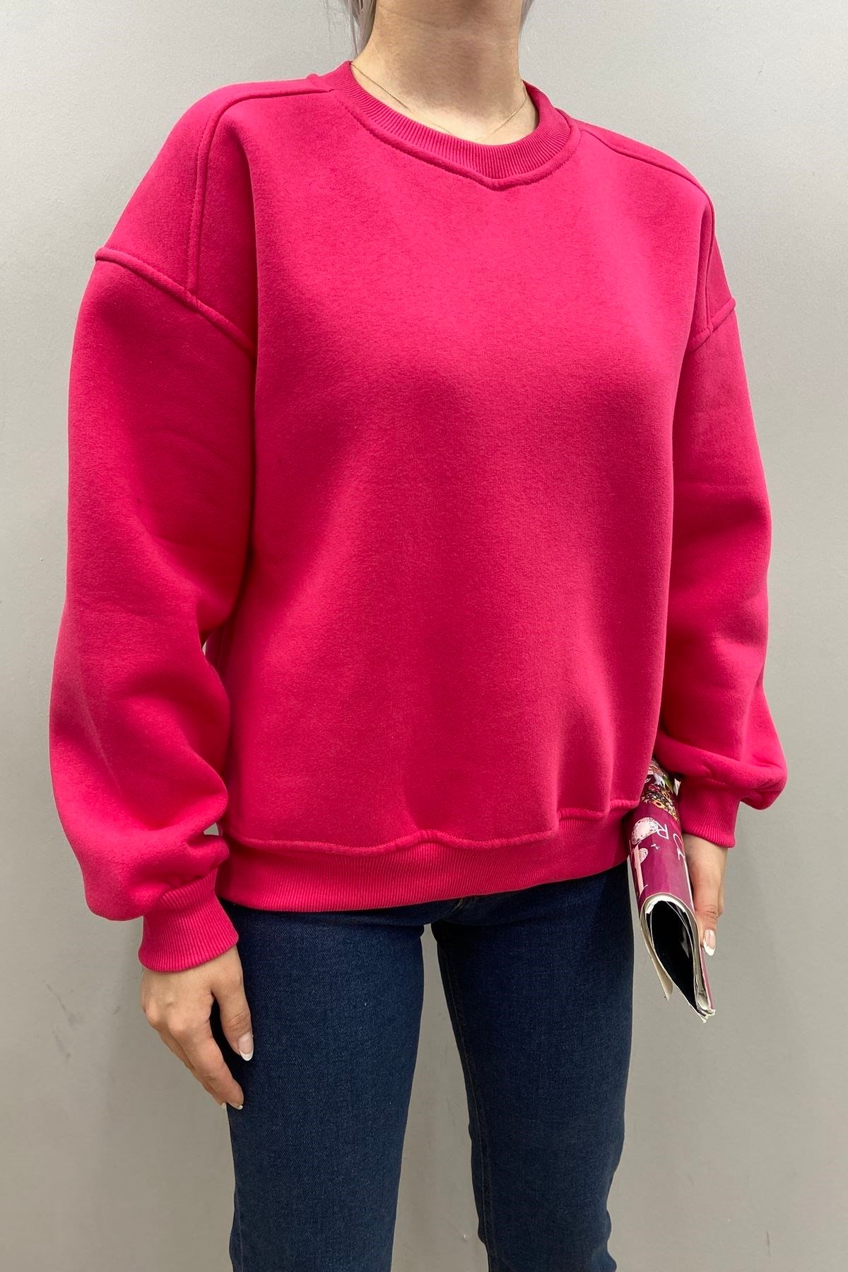 BİSİKLET YAKA OMUZ ROBALI SWEATSHIRT