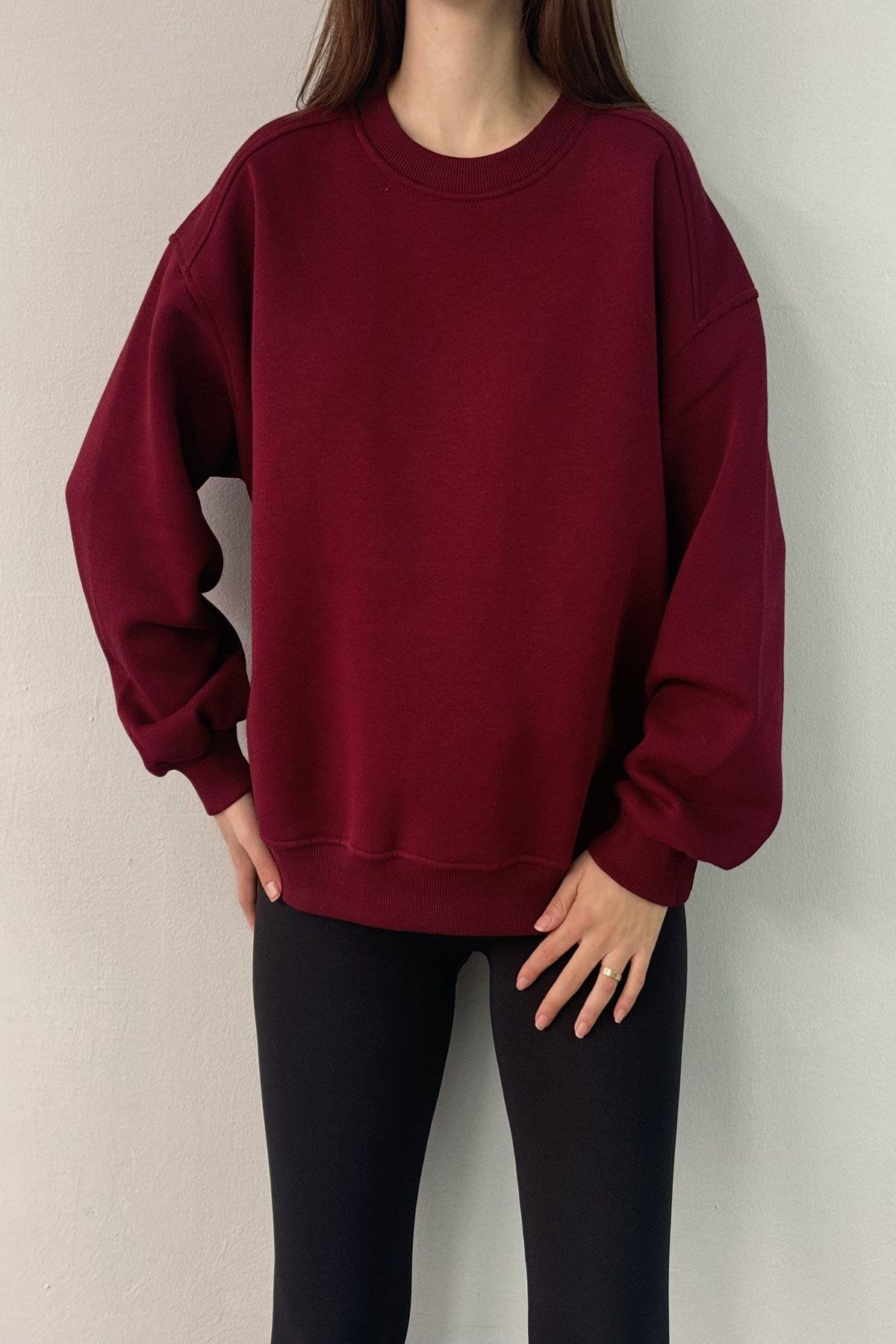 BİSİKLET YAKA OMUZ ROBALI SWEATSHIRT
