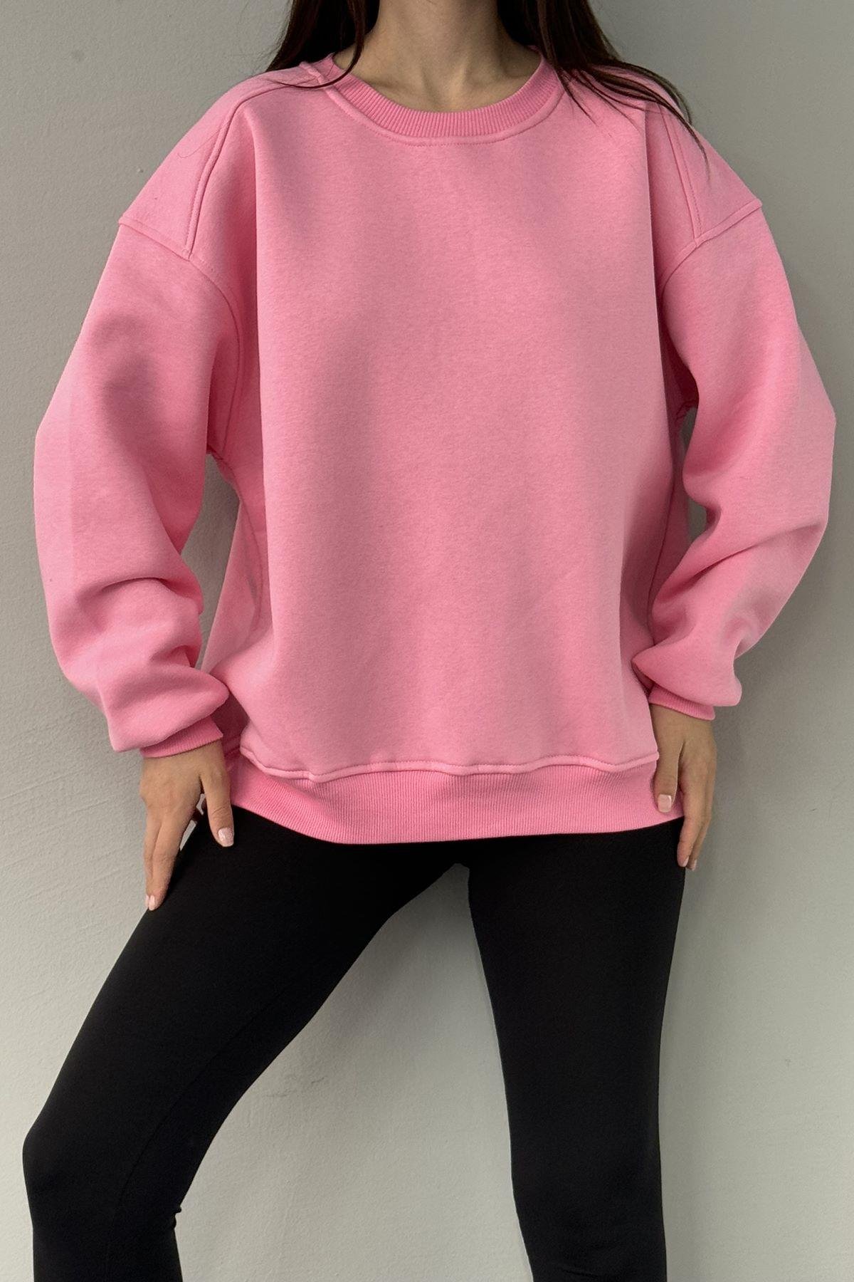 BİSİKLET YAKA OMUZ ROBALI SWEATSHIRT