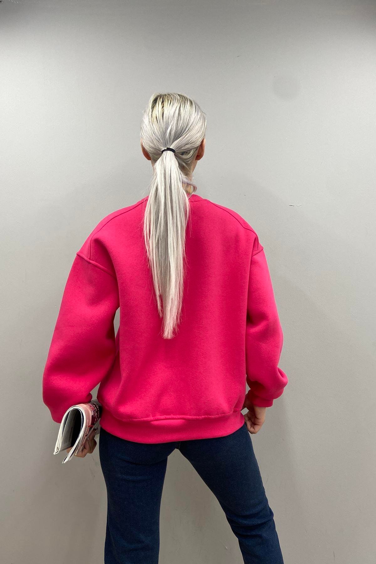 BİSİKLET YAKA OMUZ ROBALI SWEATSHIRT