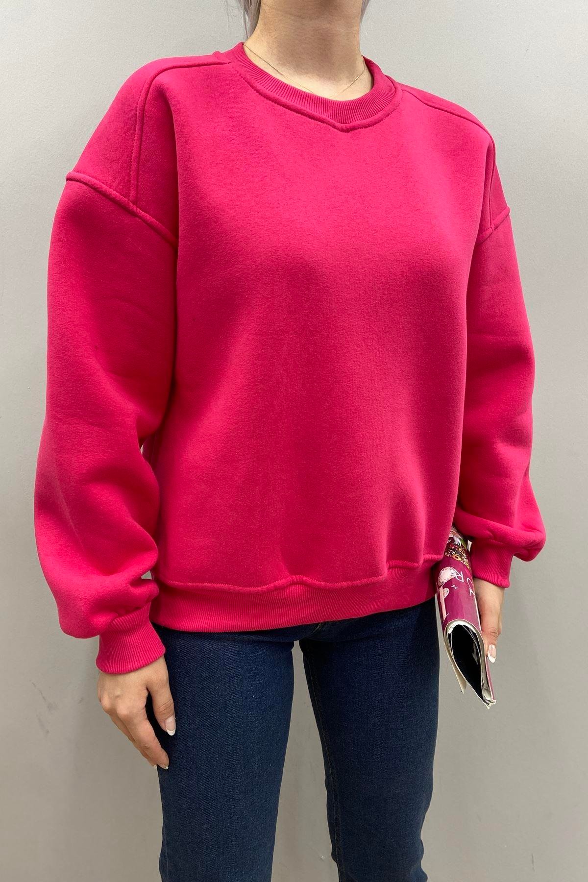 BİSİKLET YAKA OMUZ ROBALI SWEATSHIRT