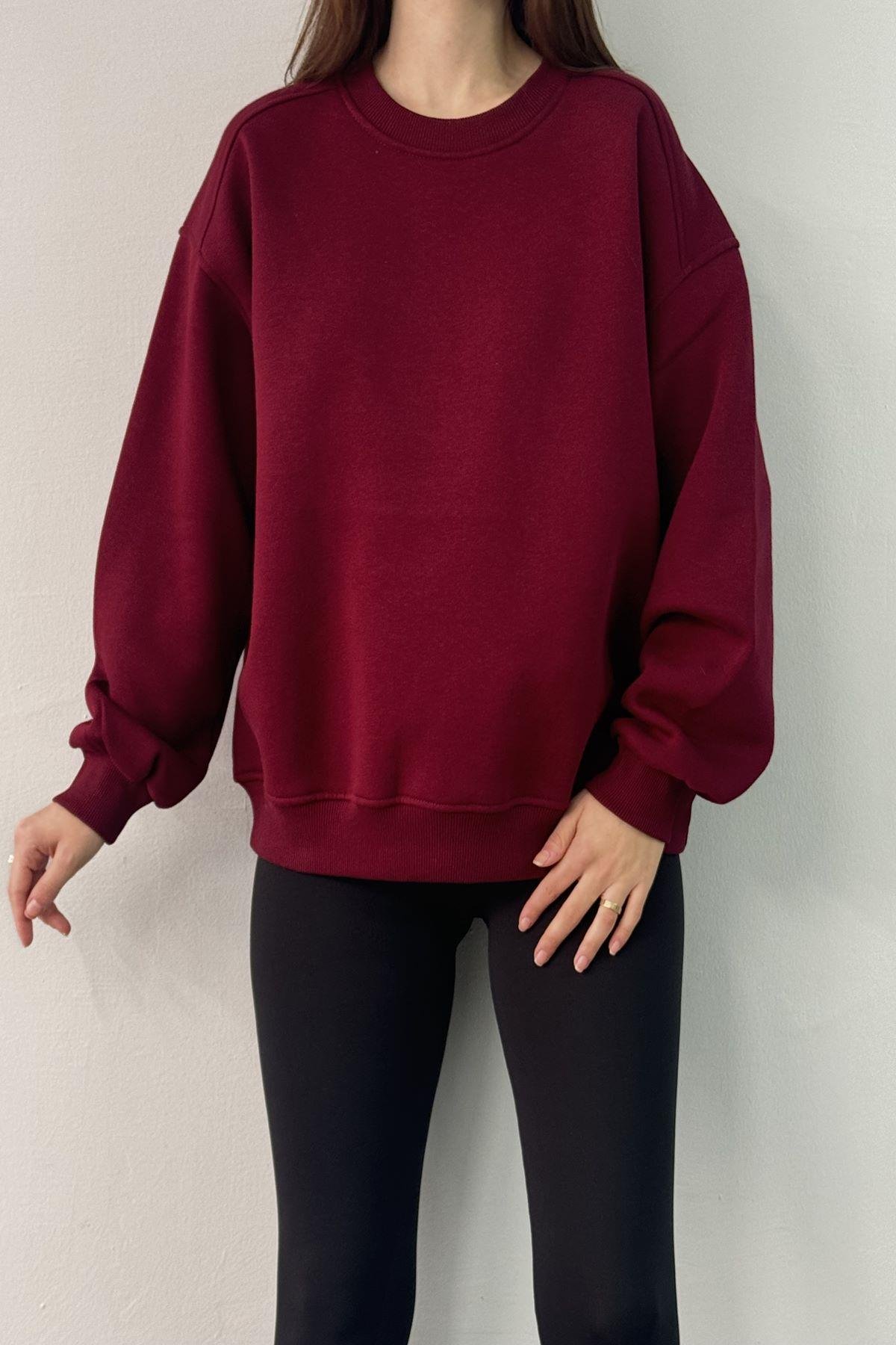 BİSİKLET YAKA OMUZ ROBALI SWEATSHIRT
