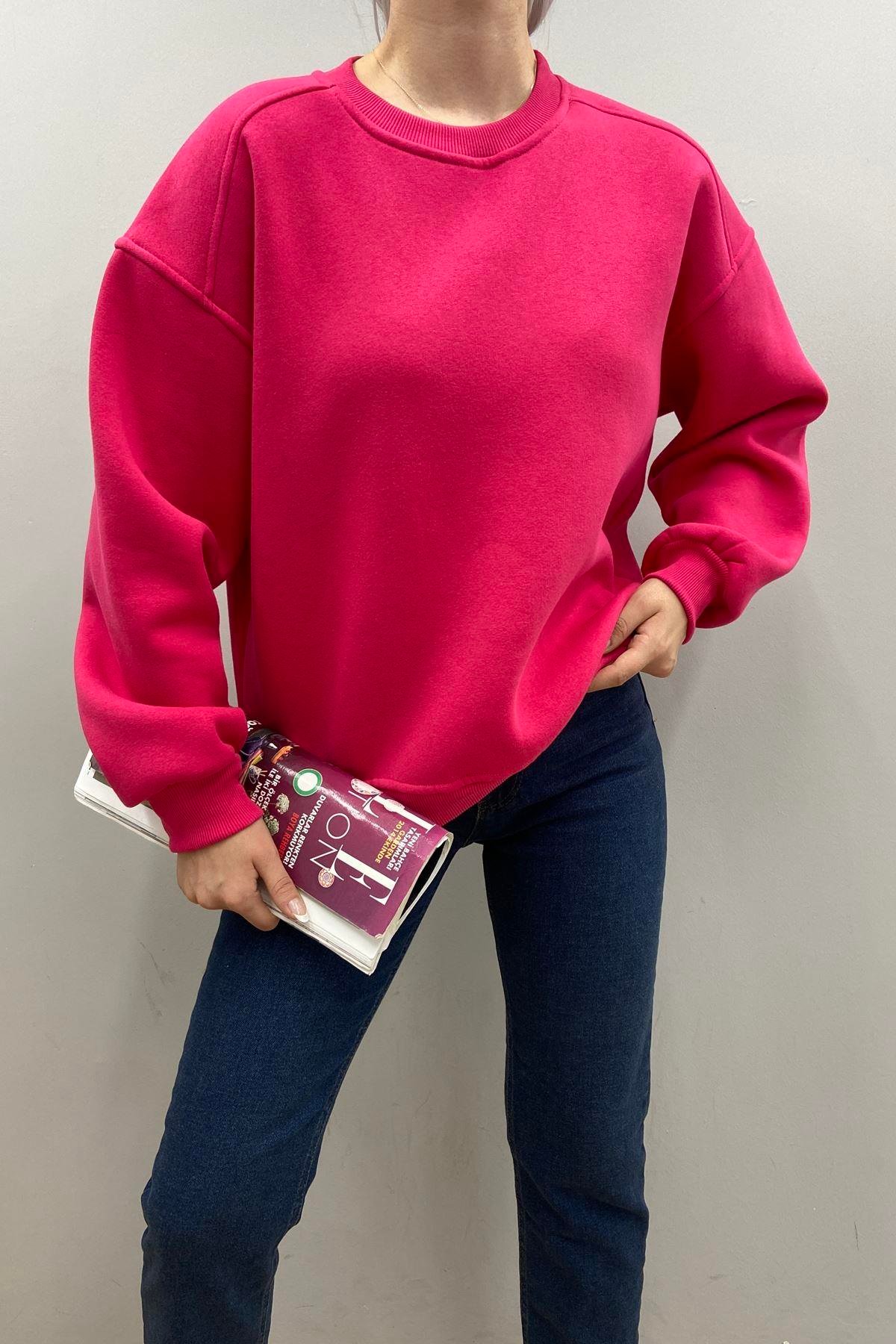 BİSİKLET YAKA OMUZ ROBALI SWEATSHIRT