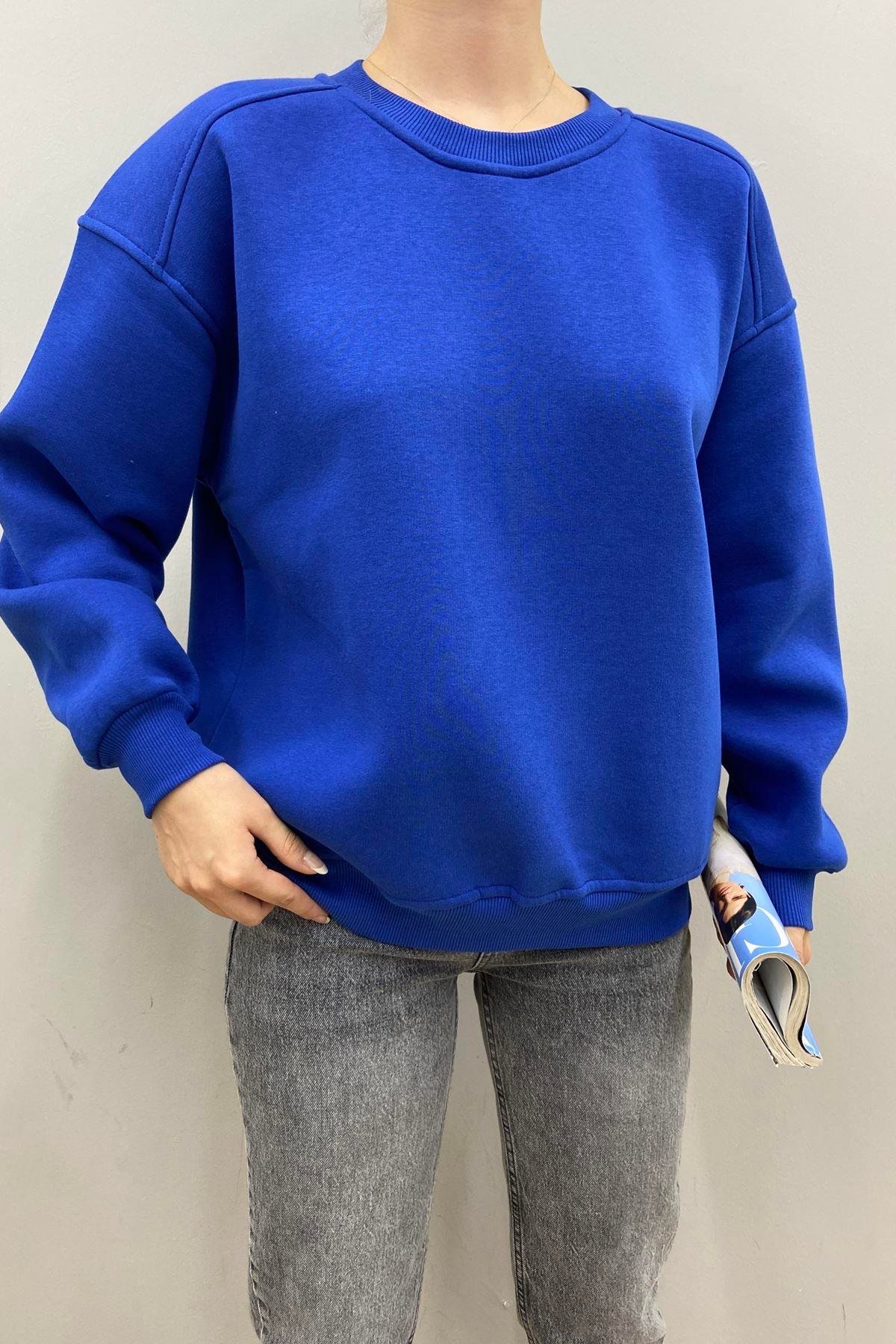 BİSİKLET YAKA OMUZ ROBALI SWEATSHIRT