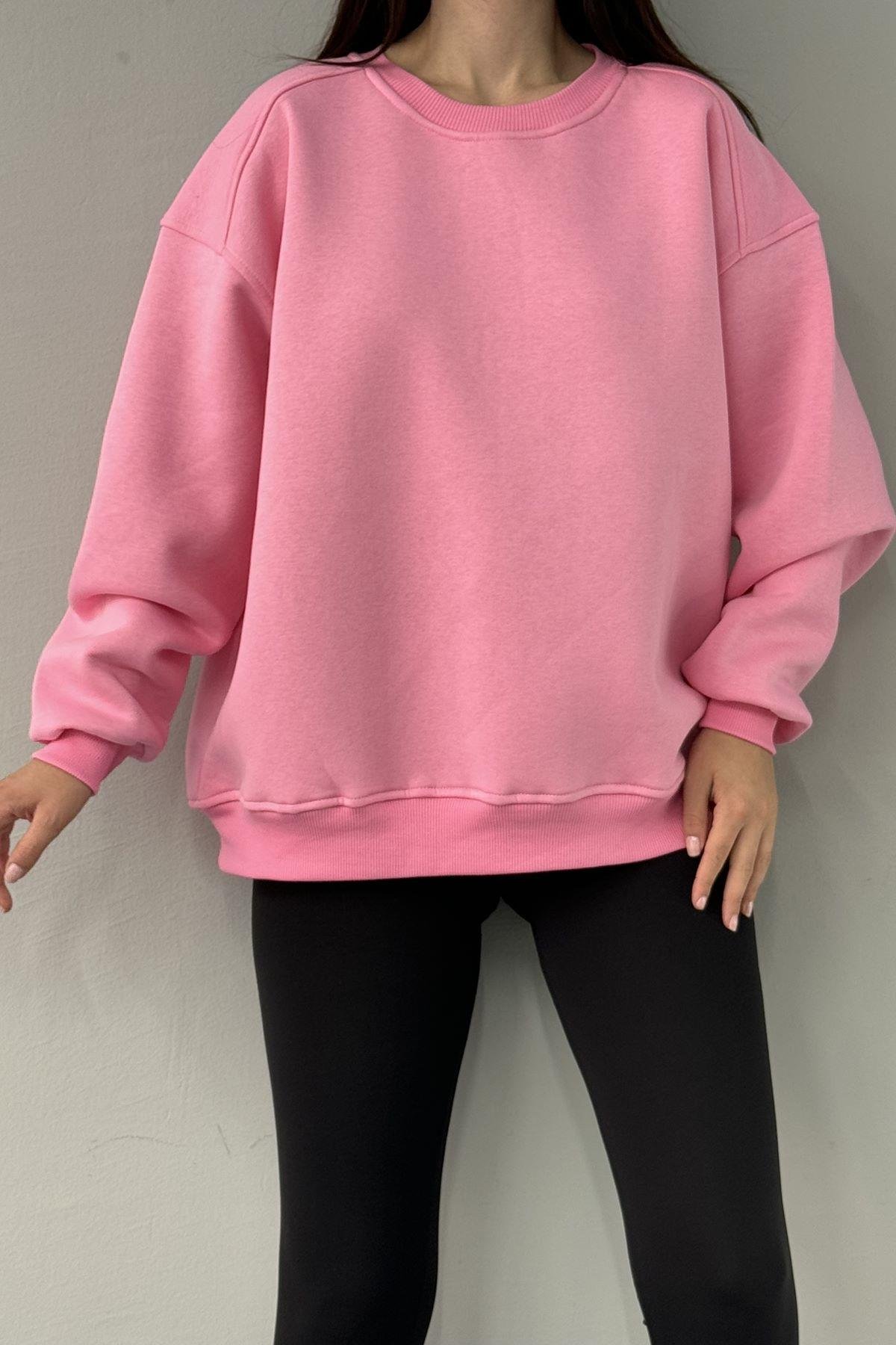 BİSİKLET YAKA OMUZ ROBALI SWEATSHIRT