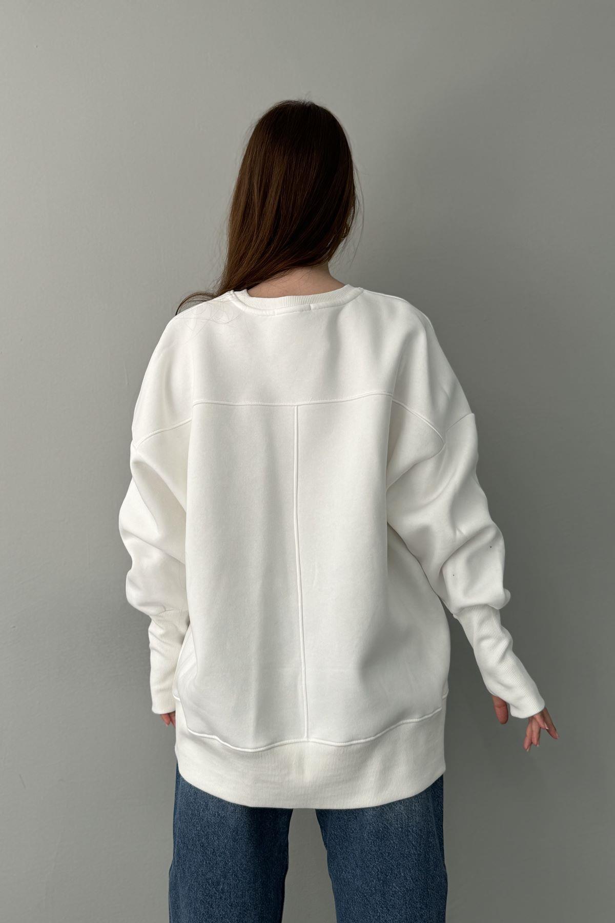 BİSİKLET YAKA OVERSİZE SWEAT