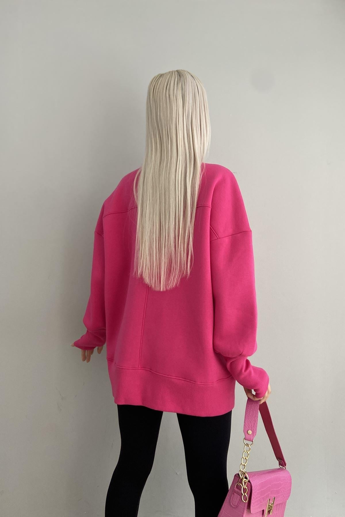 BİSİKLET YAKA OVERSİZE SWEAT
