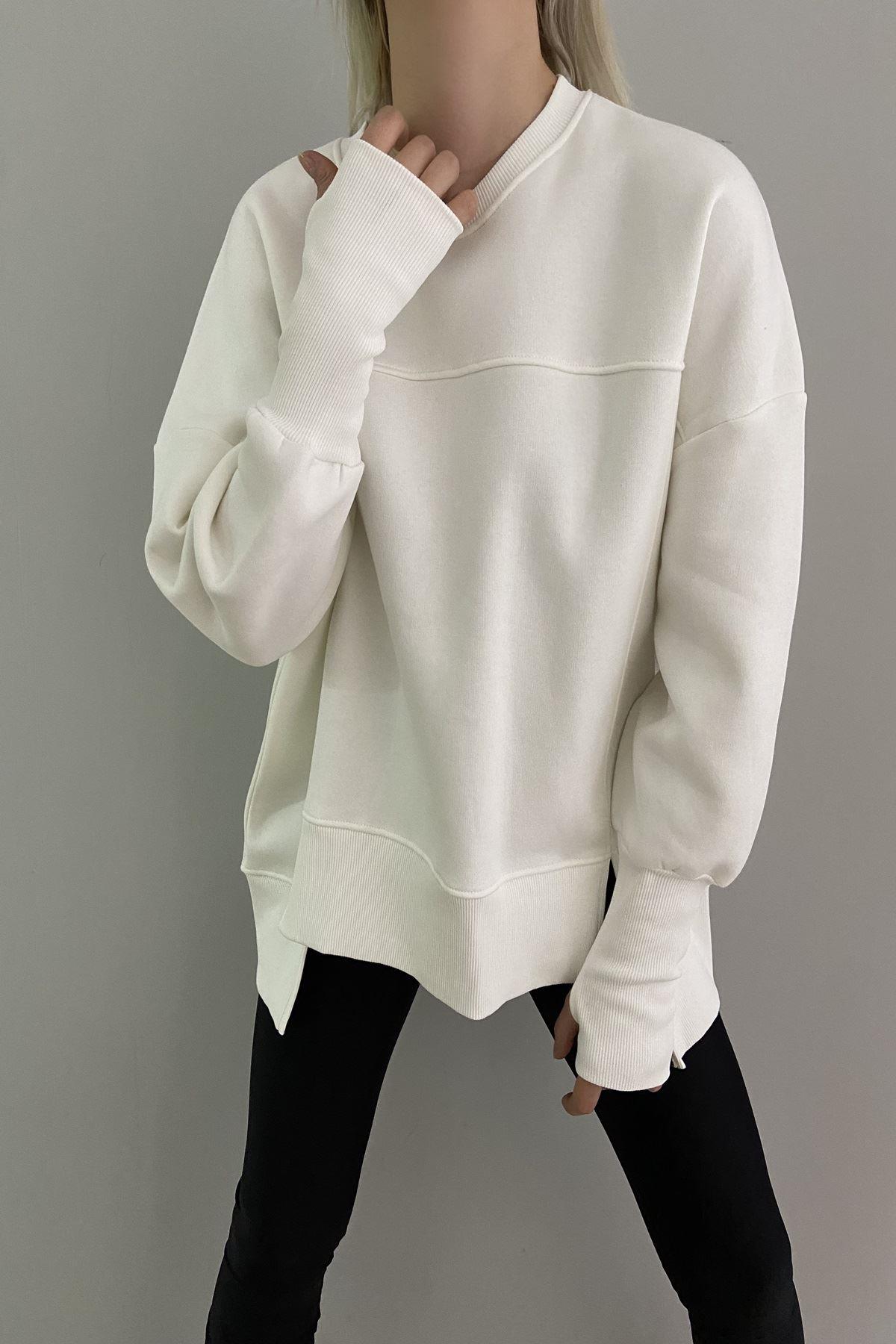 BİSİKLET YAKA OVERSİZE SWEAT