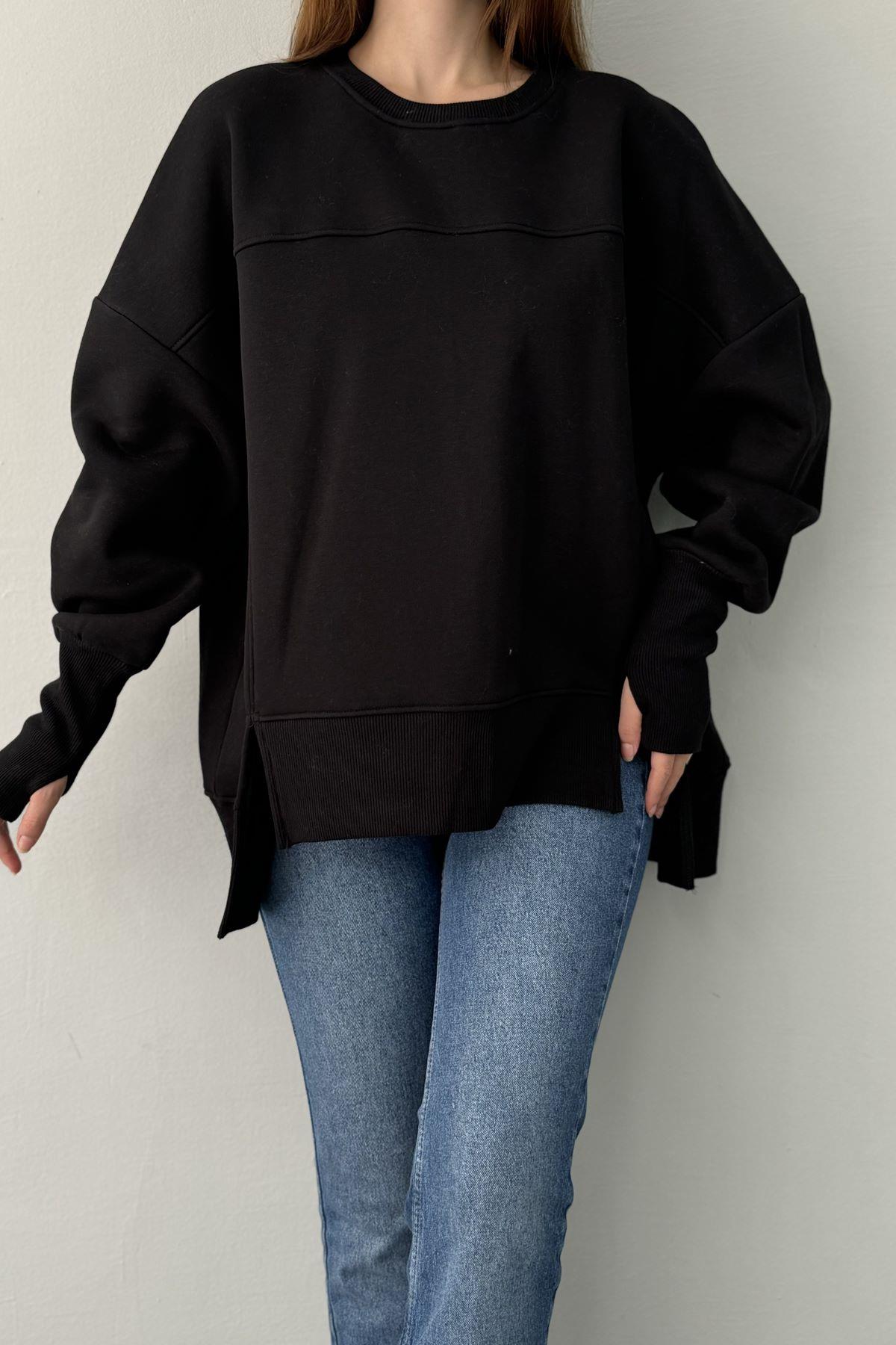 BİSİKLET YAKA OVERSİZE SWEAT