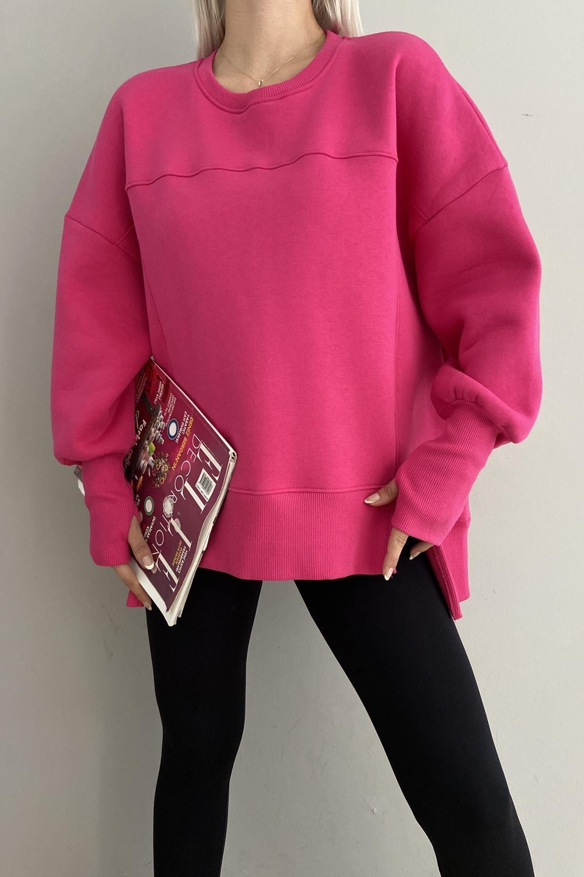BİSİKLET YAKA OVERSİZE SWEAT