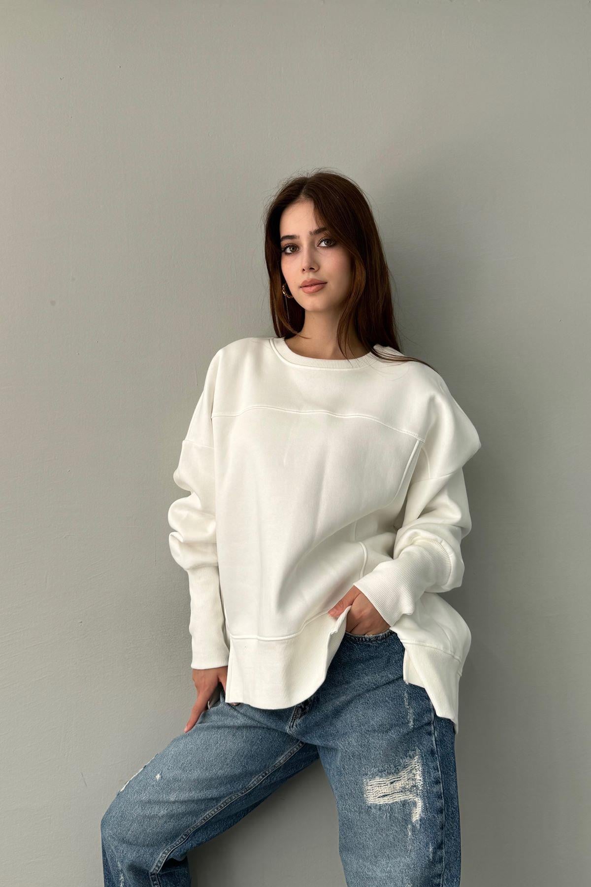 BİSİKLET YAKA OVERSİZE SWEAT