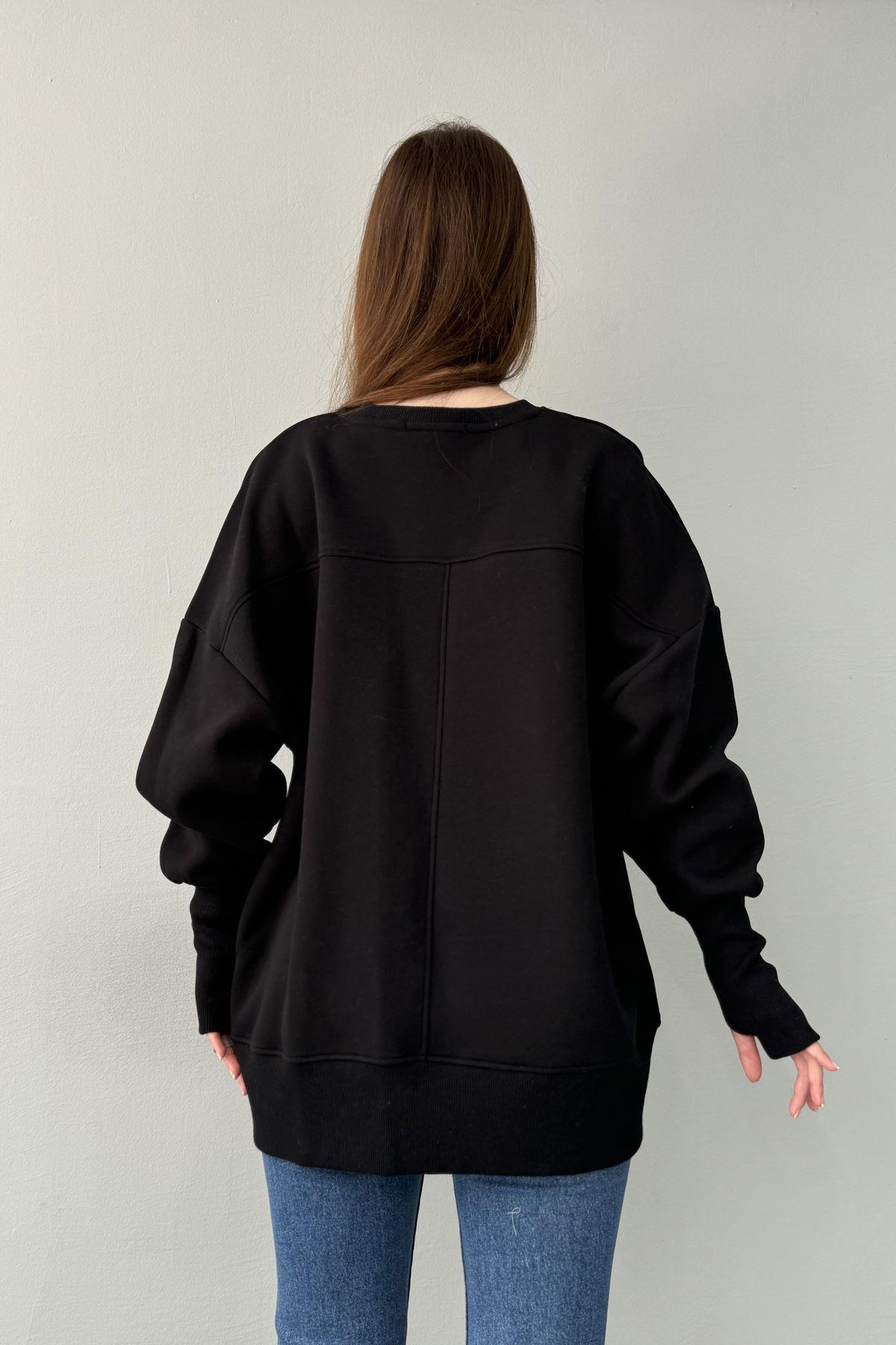 BİSİKLET YAKA OVERSİZE SWEAT