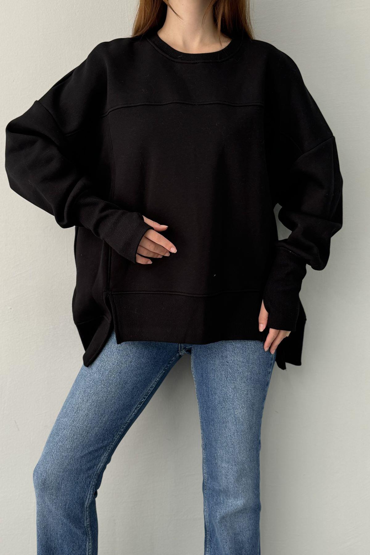BİSİKLET YAKA OVERSİZE SWEAT