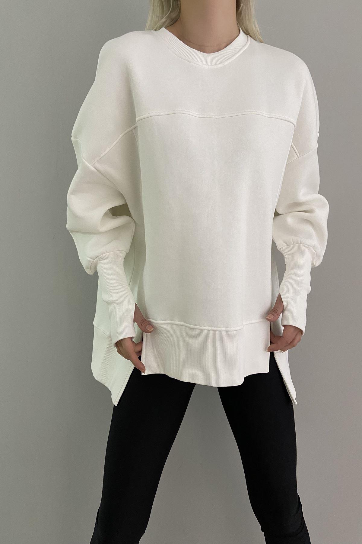 BİSİKLET YAKA OVERSİZE SWEAT