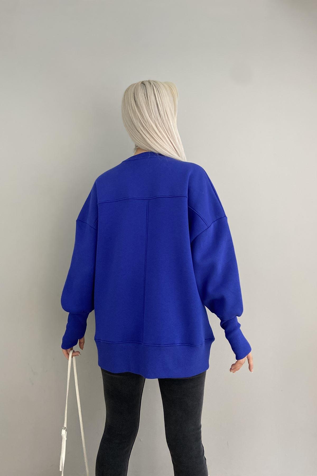 BİSİKLET YAKA OVERSİZE SWEAT