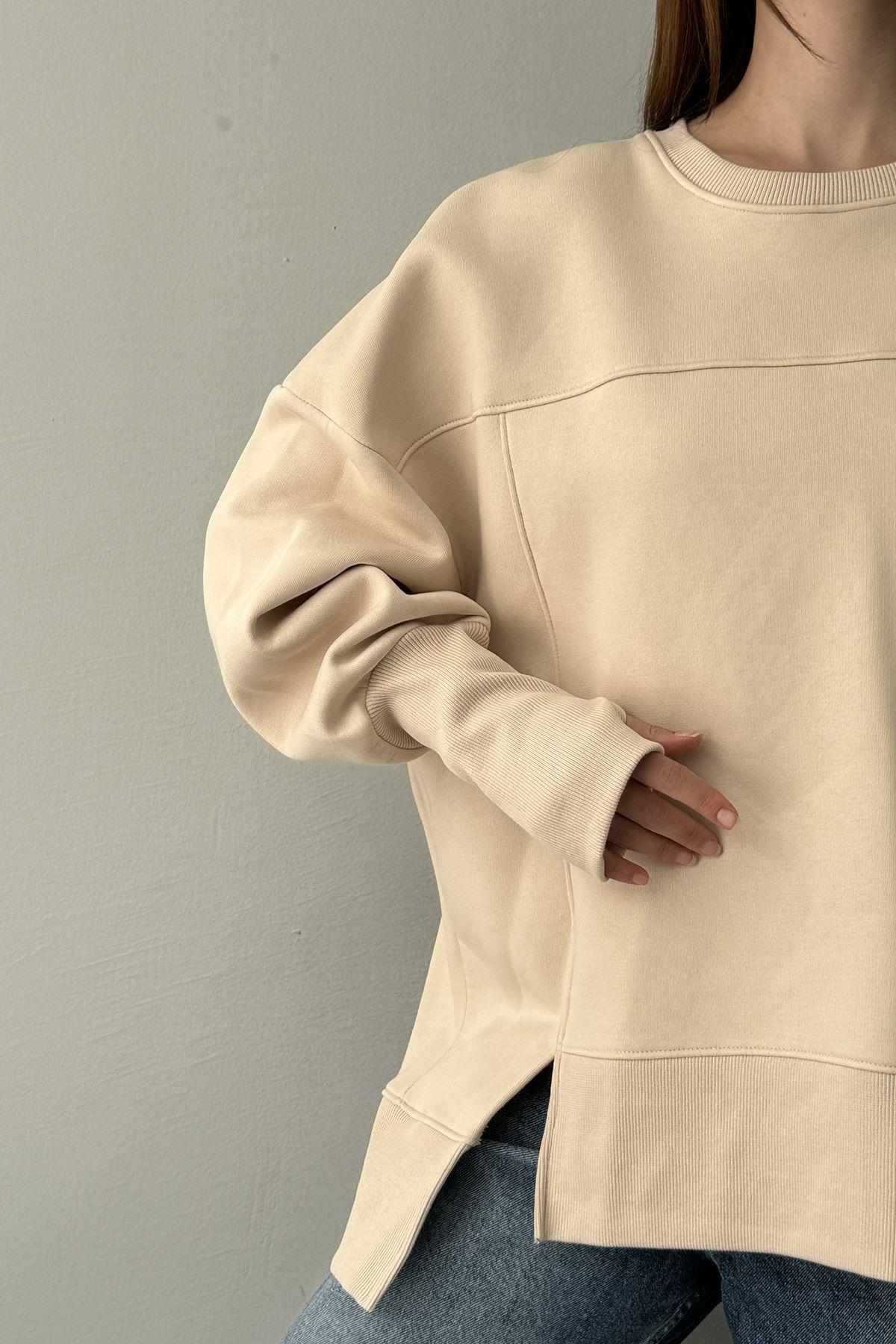BİSİKLET YAKA OVERSİZE SWEAT