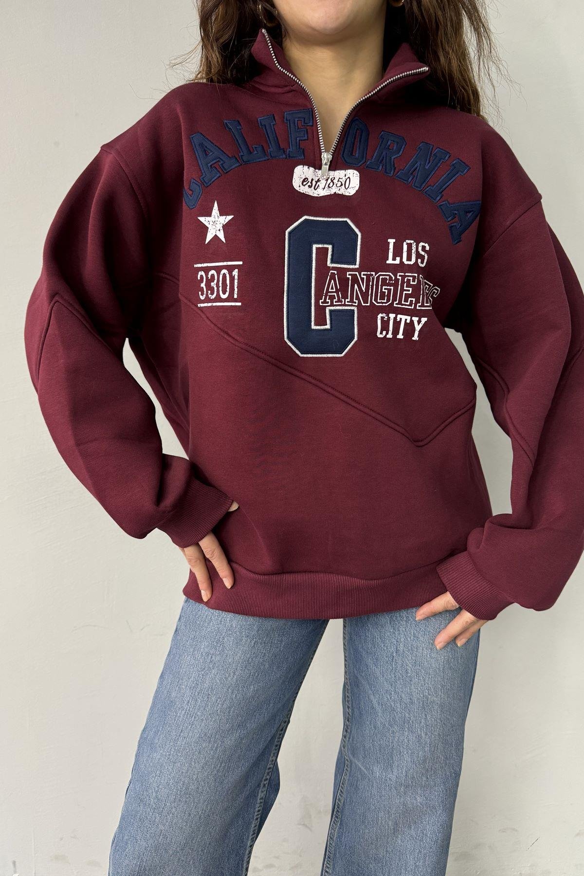 CALIFORNIA NAKIŞLI SWEATSHIRT