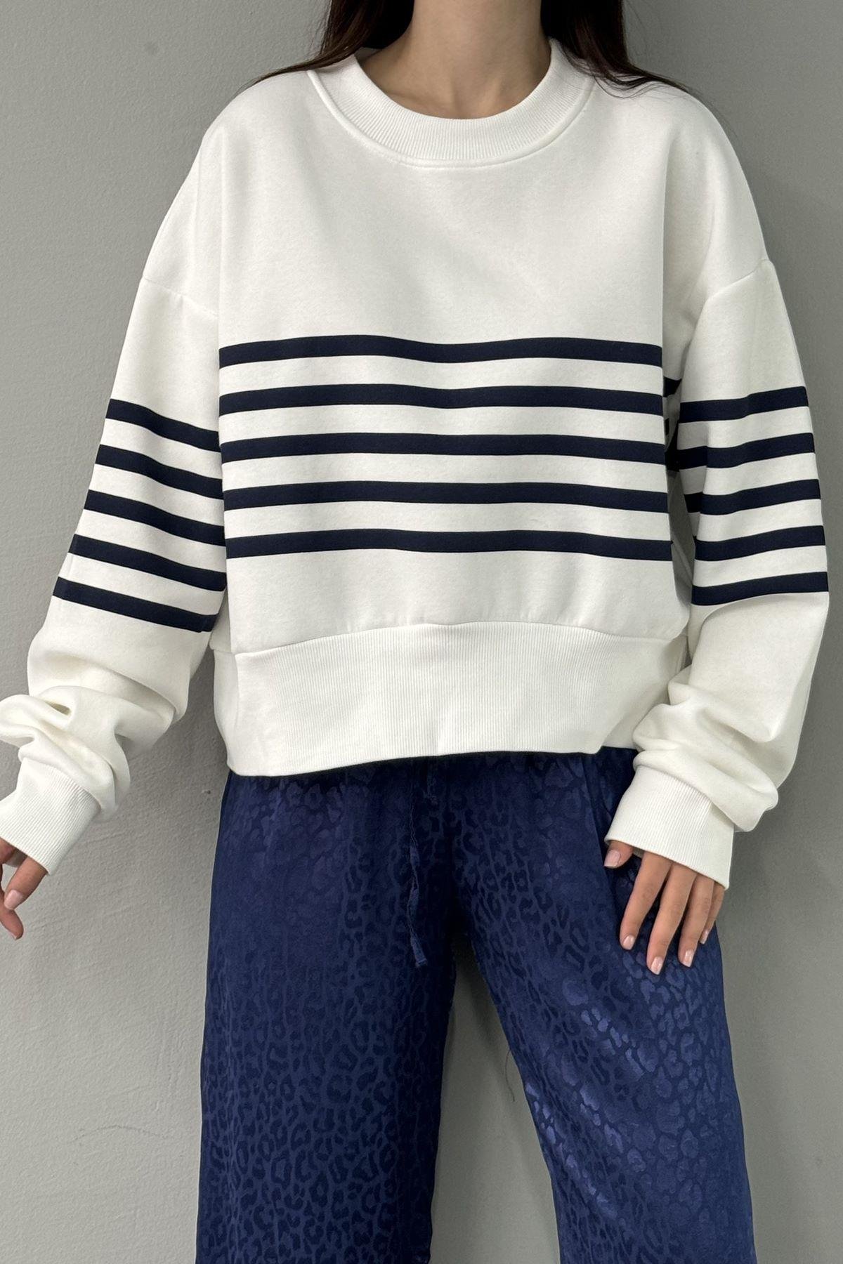 ÇİZGİ DETAY SWEATSHIRT