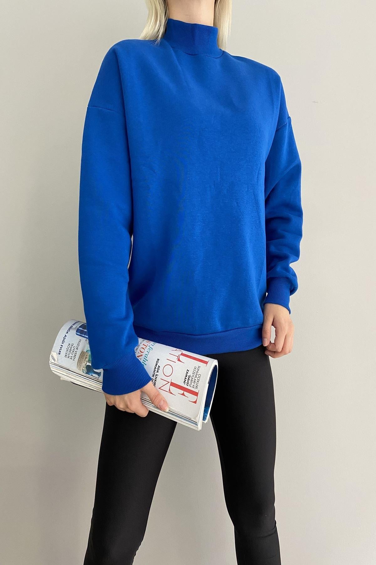 DİK YAKA OVERSİZE SWEAT