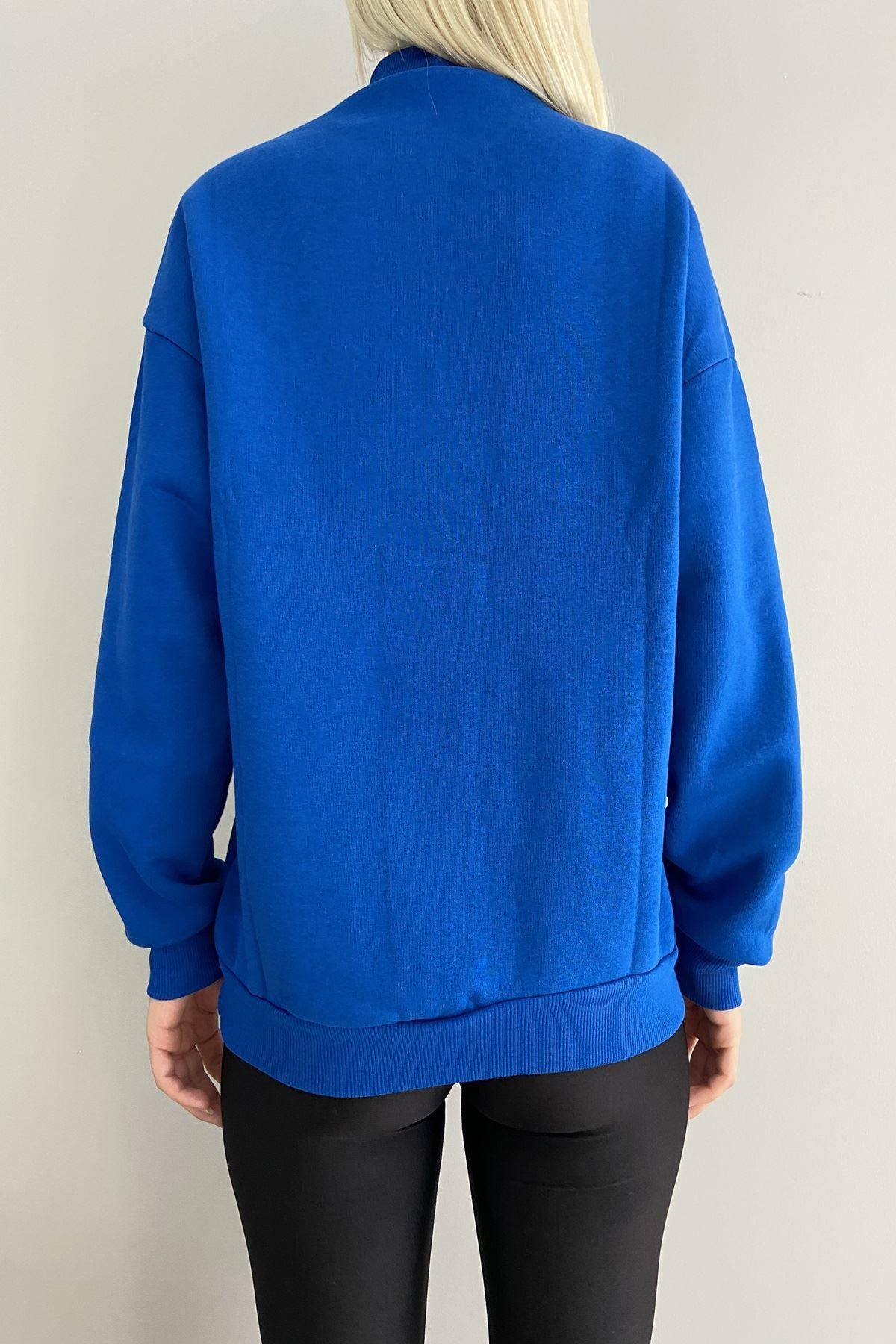 DİK YAKA OVERSİZE SWEAT